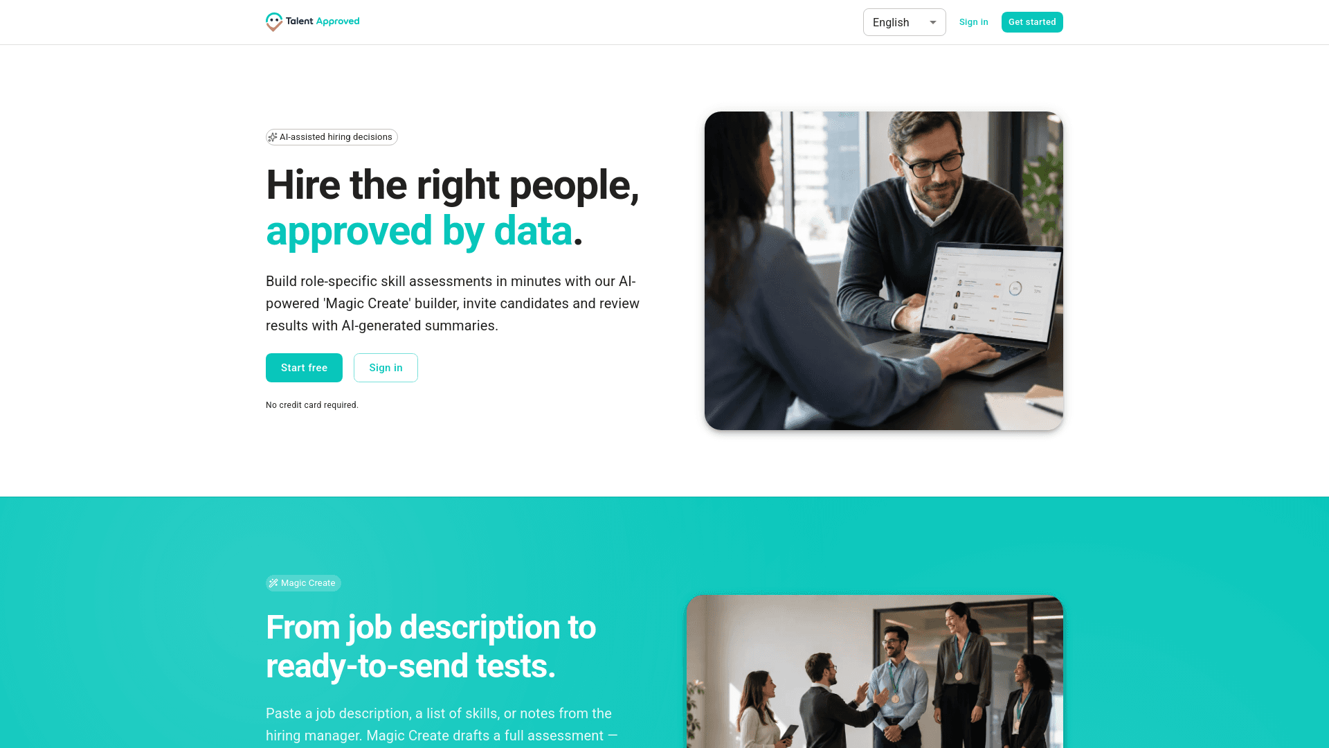 AI-Assisted Skill Assessment Platform product preview for startup listing on Aura++