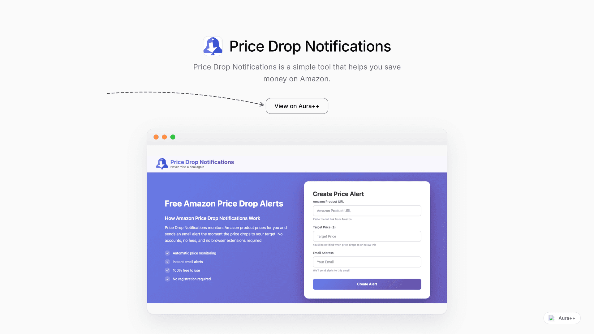 Price Drop Notifications launch story featured image on Aura++