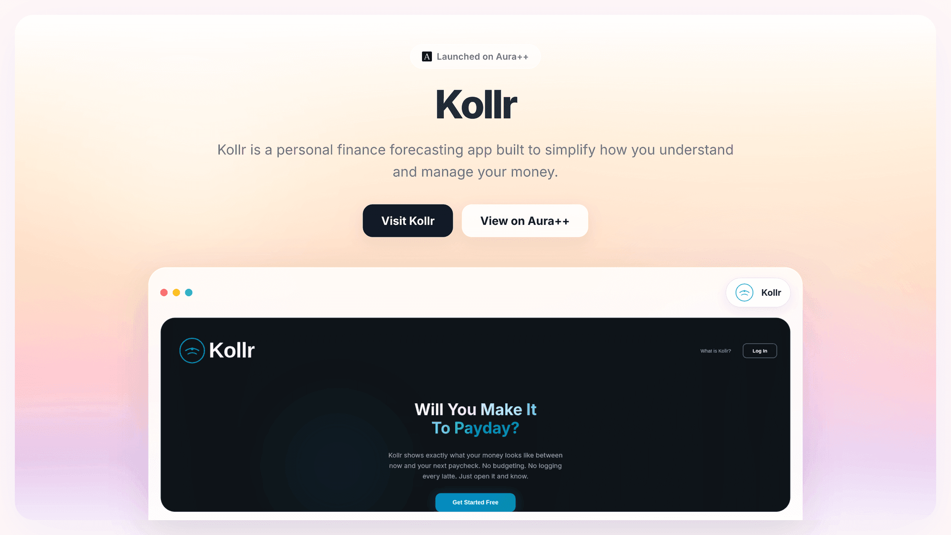 Kollr launch story featured image on Aura++