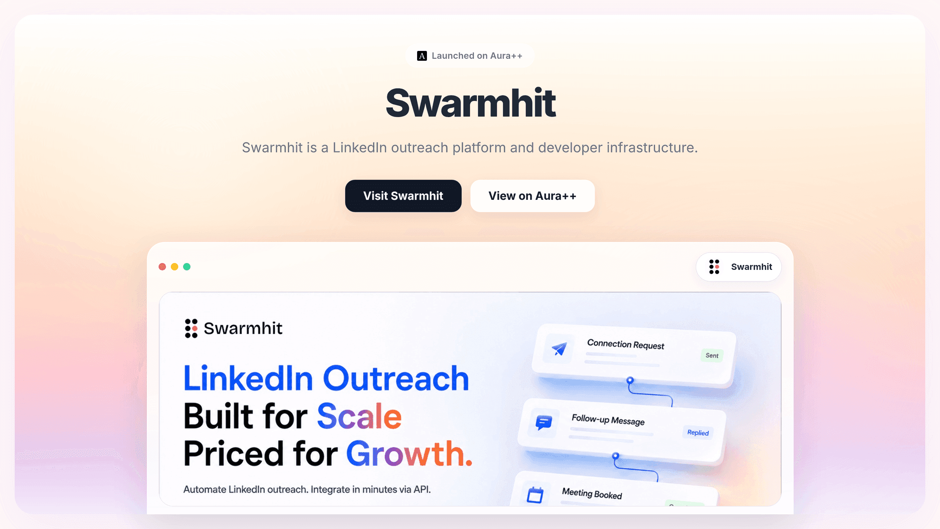 Streamline LinkedIn Outreach with Swarmhit's Automation Tools