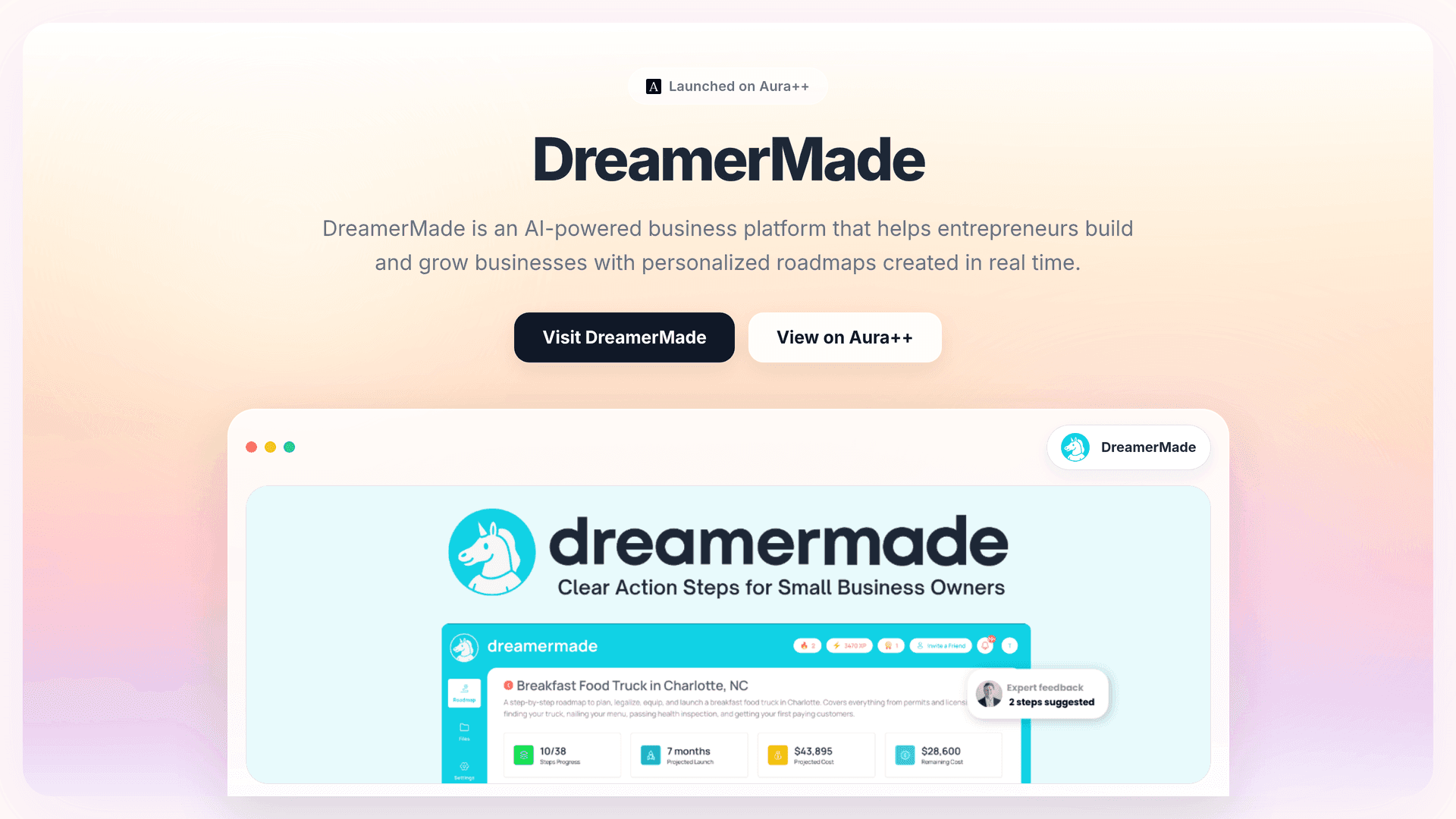 DreamerMade launch story featured image on Aura++