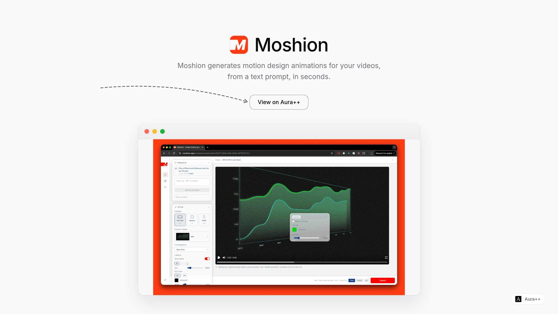 Moshion launch story featured image on Aura++