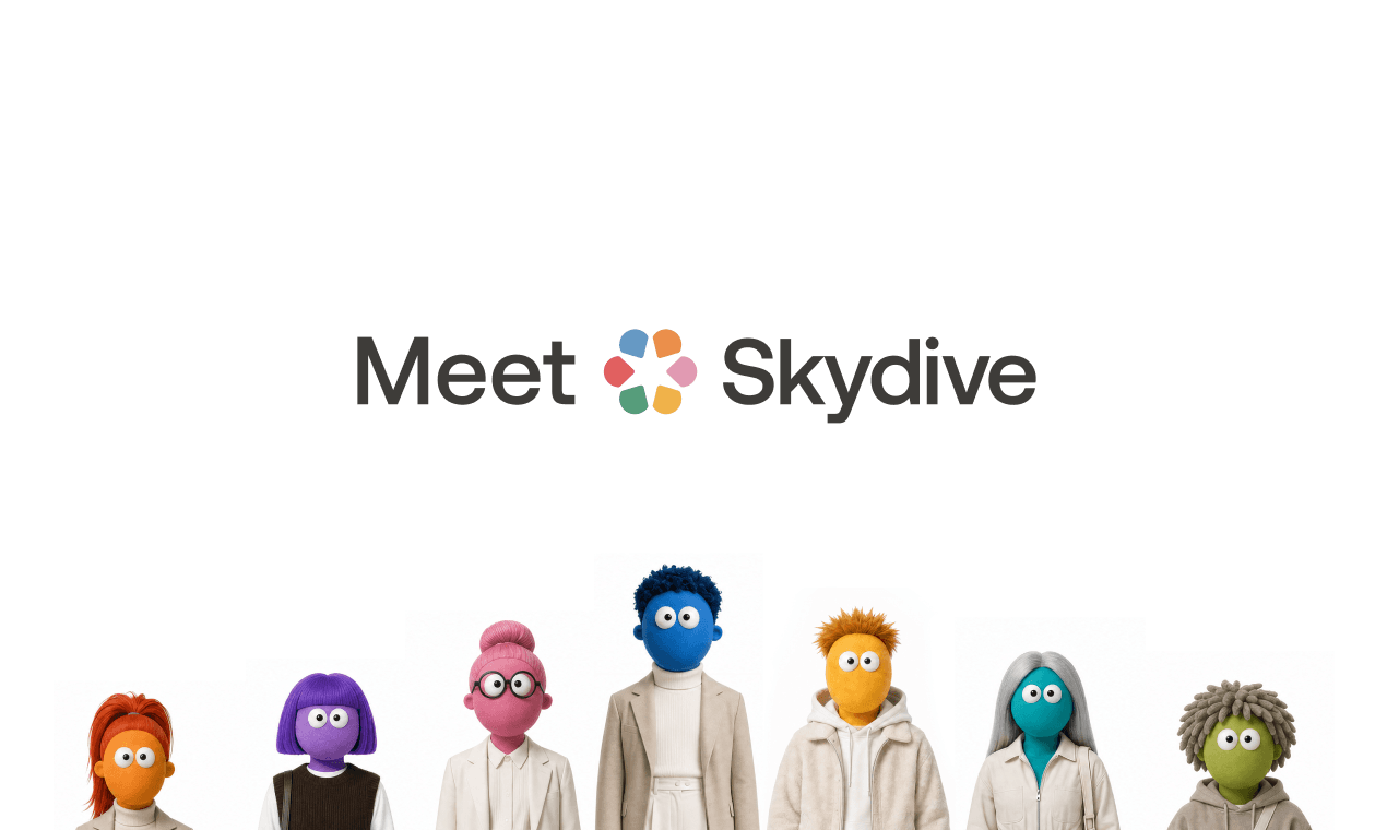 Skydive product preview for startup listing on Aura++