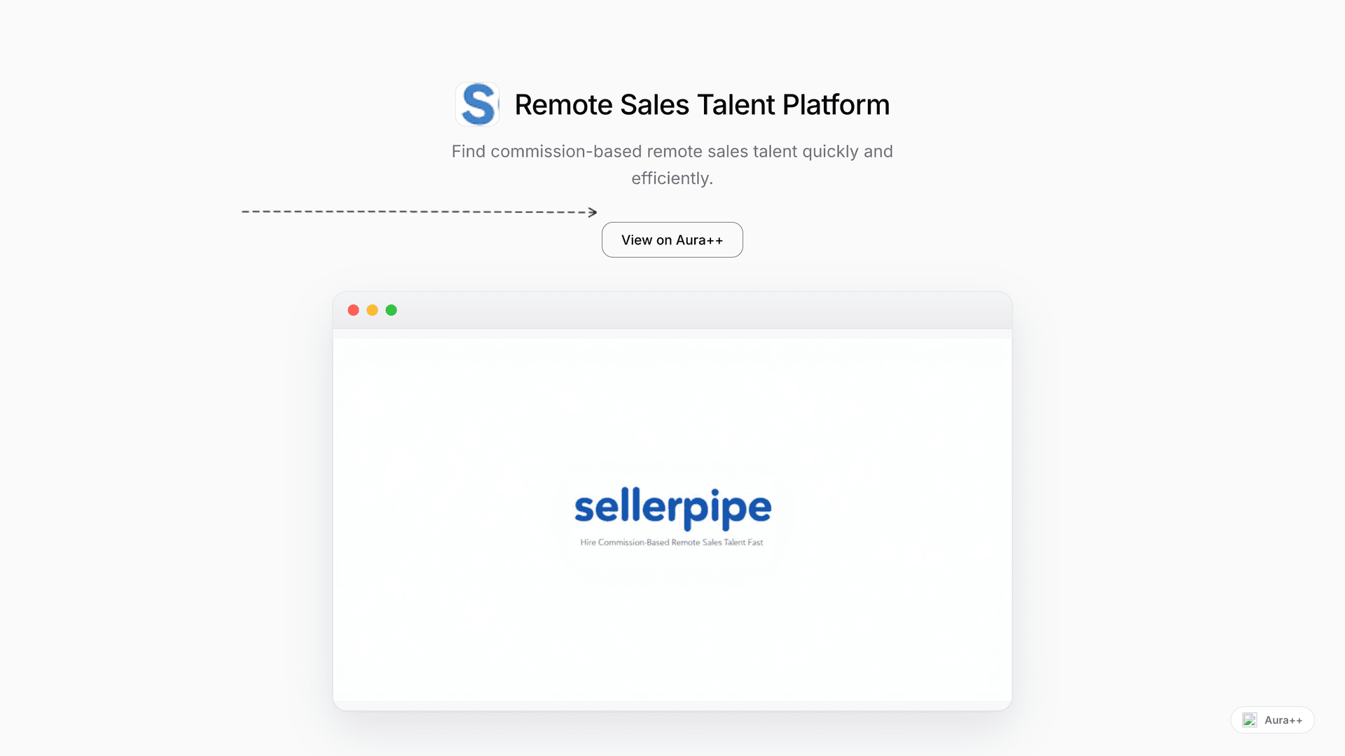 Remote Sales Talent Platform launch story featured image on Aura++
