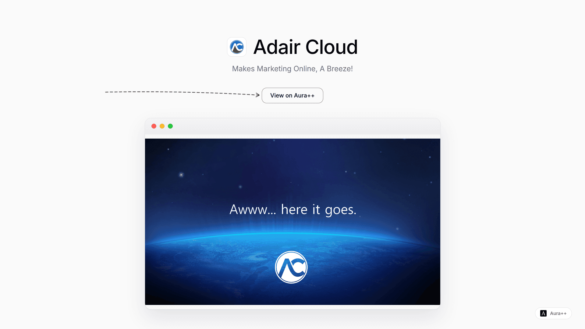 Adair Cloud launch story featured image on Aura++