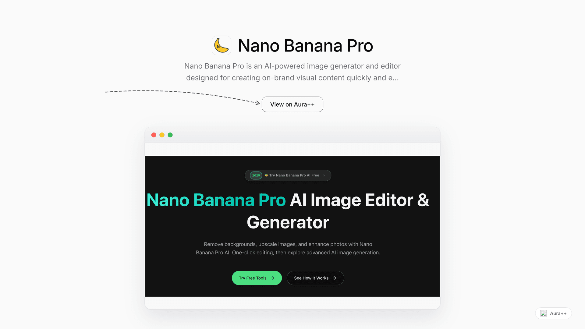Nano Banana Pro launch story featured image on Aura++