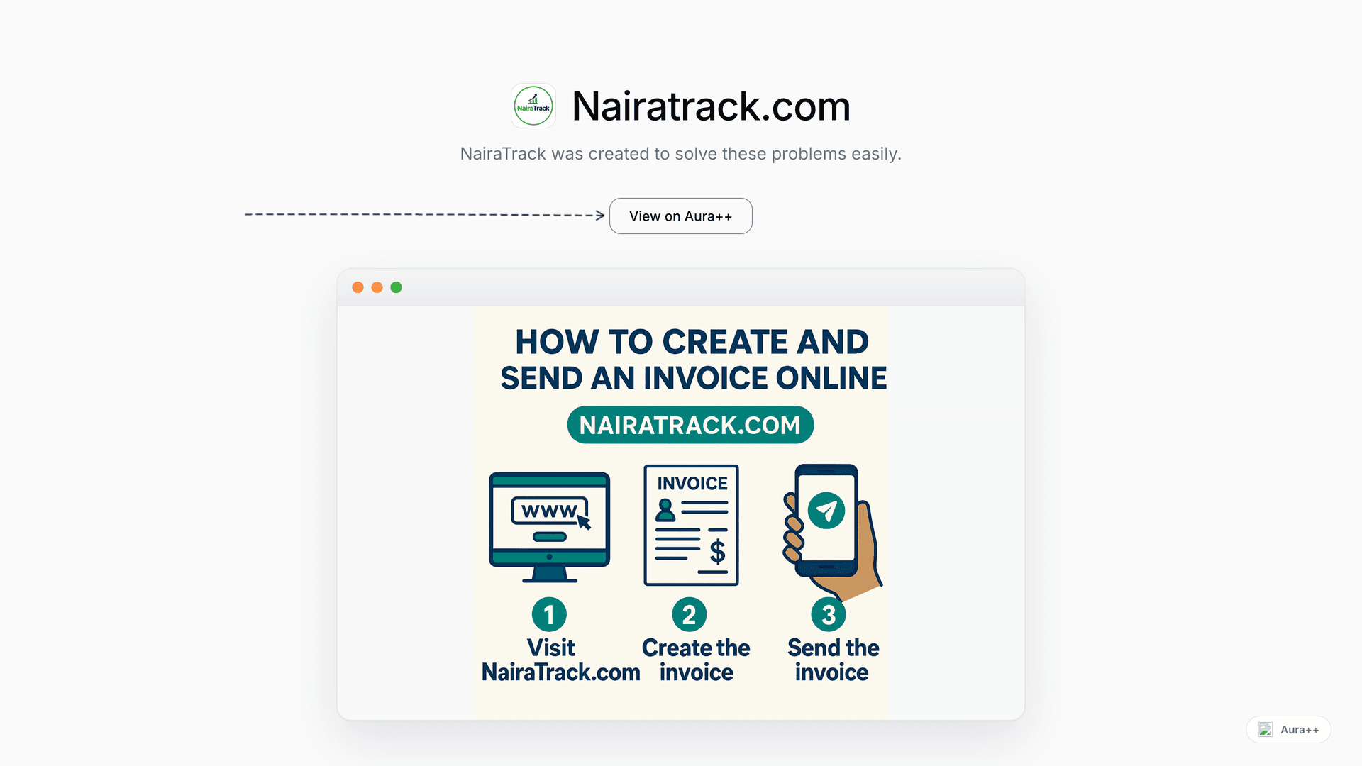 Nairatrack.com launch story featured image on Aura++