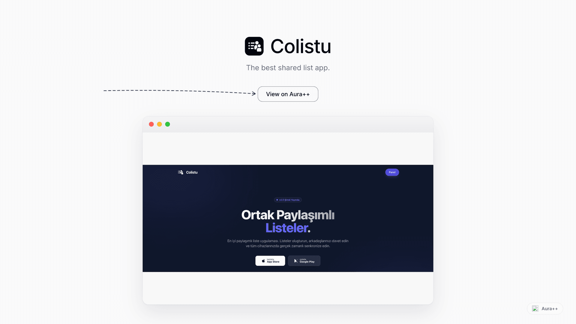 Colistu: Shared Community Lists launch story featured image on Aura++