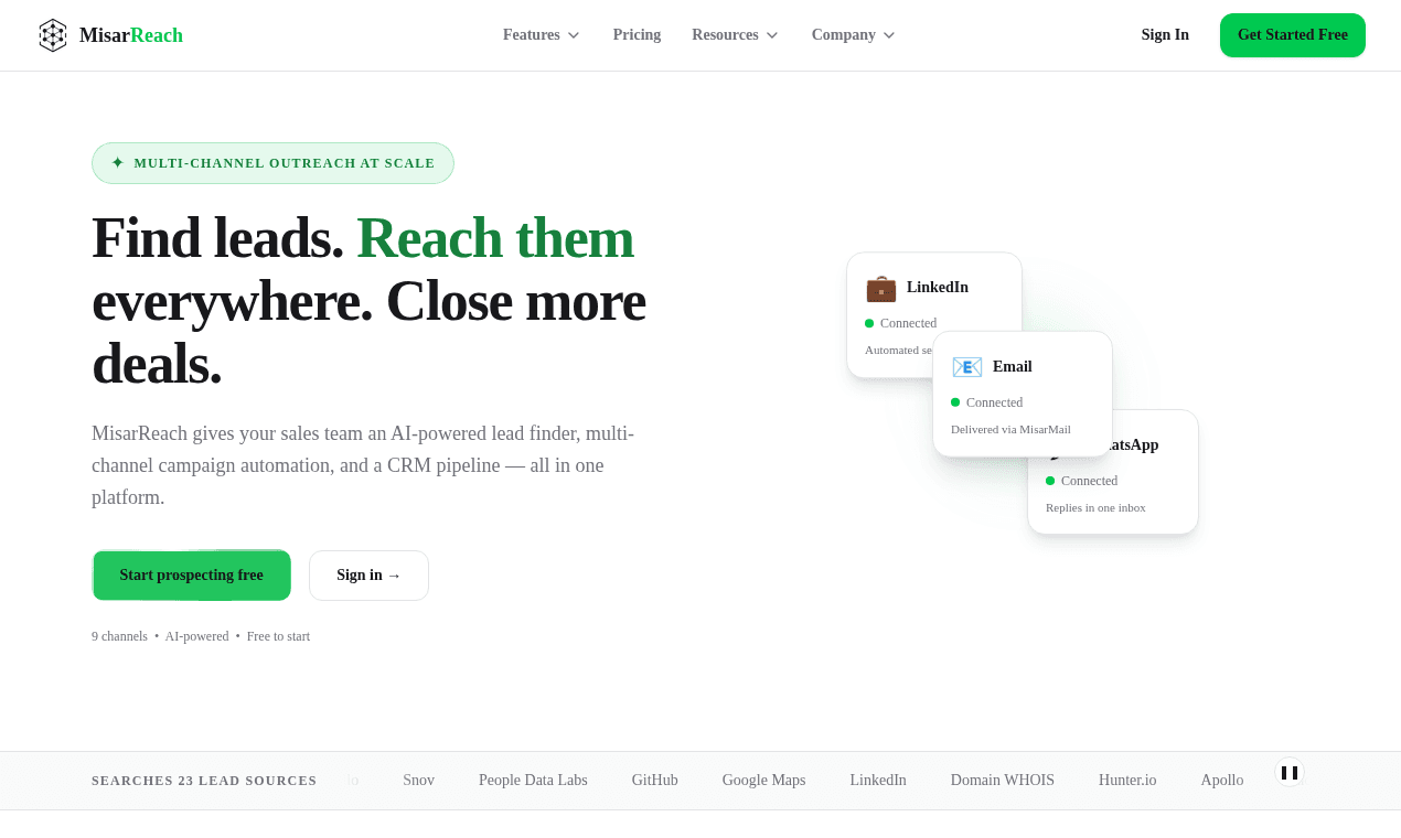 MisarReach.com product preview for startup listing on Aura++