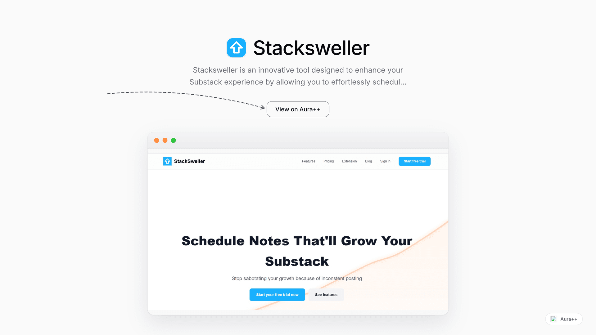 Stacksweller launch story featured image on Aura++