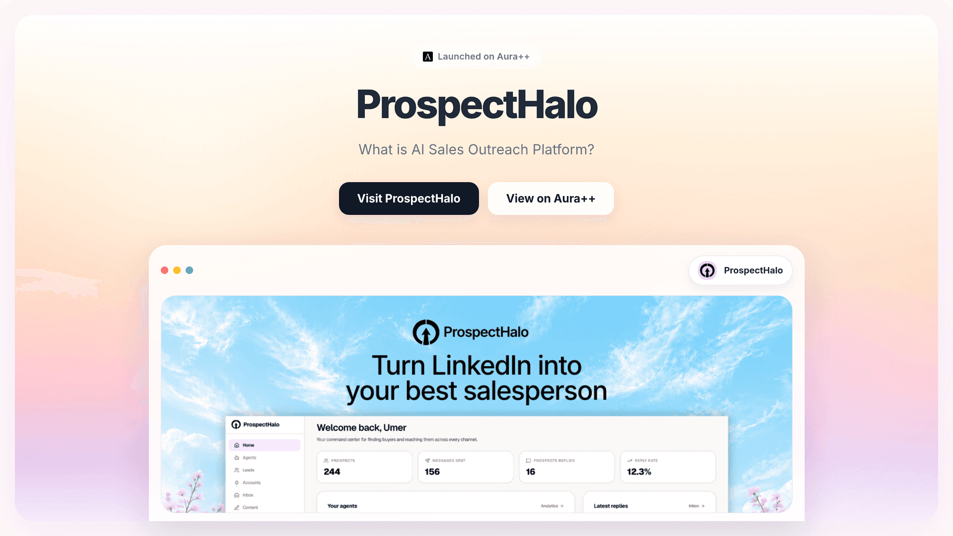ProspectHalo launch story featured image on Aura++