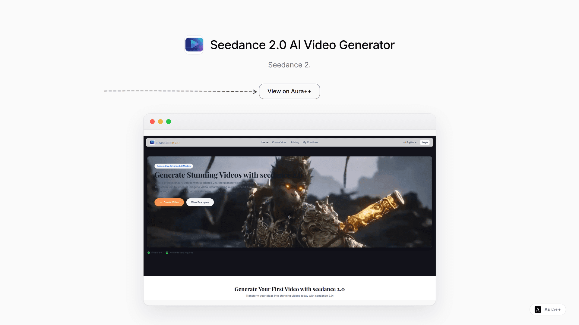 Seedance 2.0 AI Video Generator launch story featured image on Aura++
