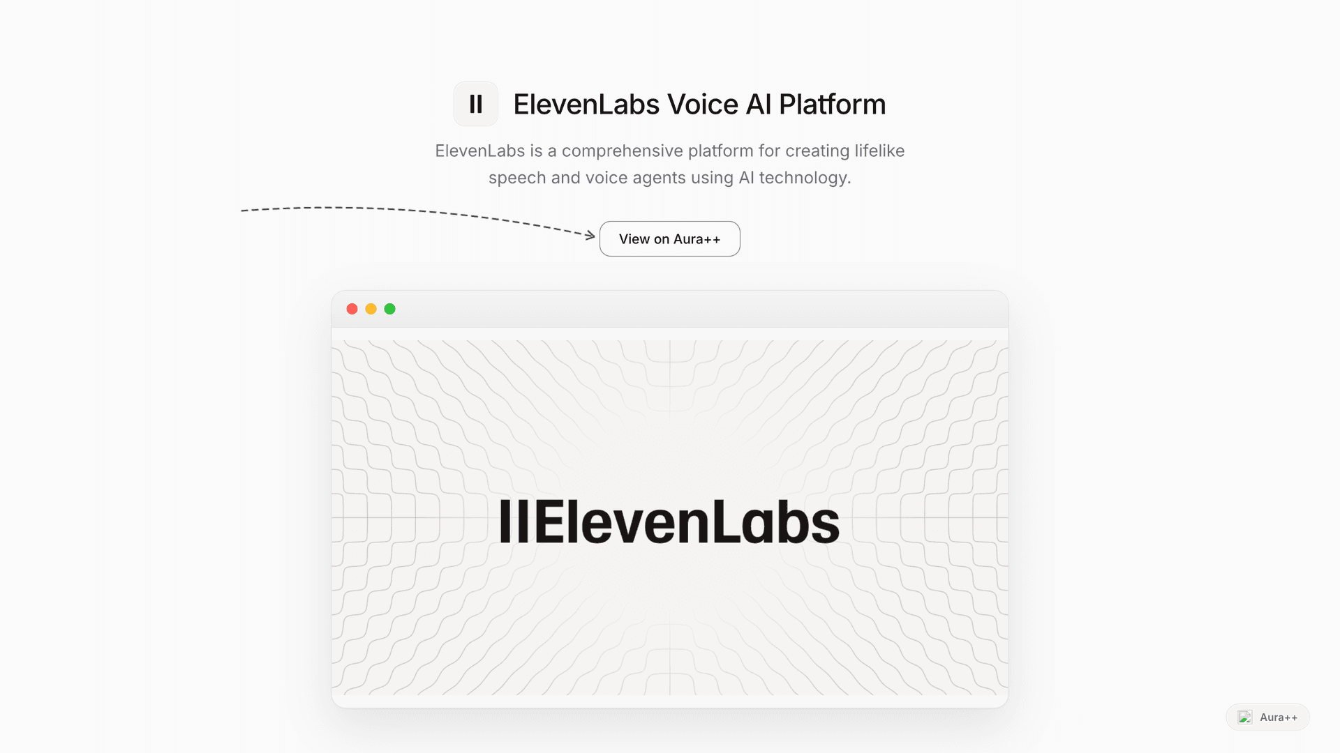 ElevenLabs Voice AI Platform launch story featured image on Aura++