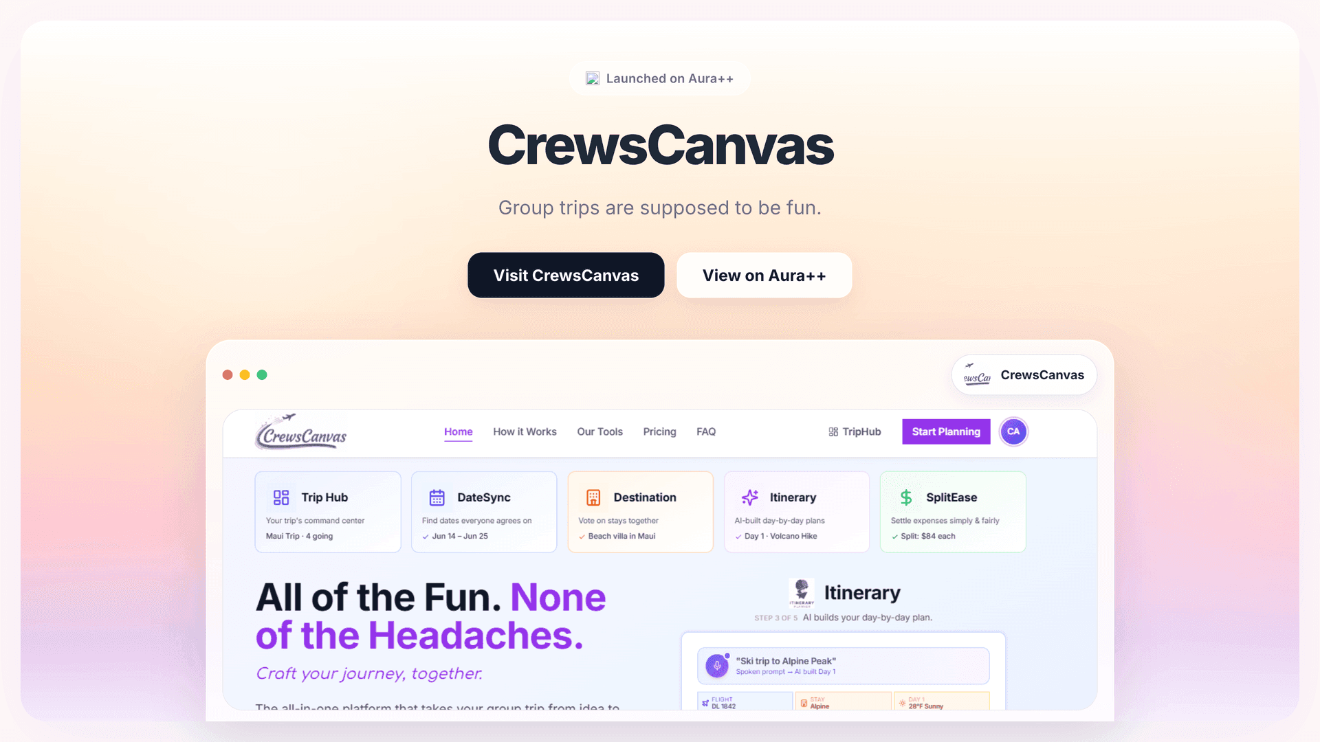 CrewsCanvas launch story featured image on Aura++
