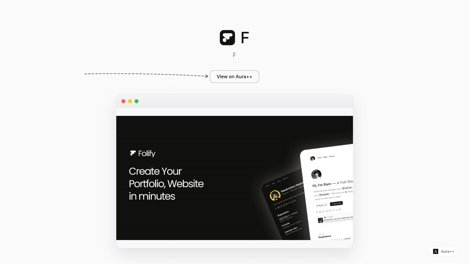 F launch story featured image on Aura++