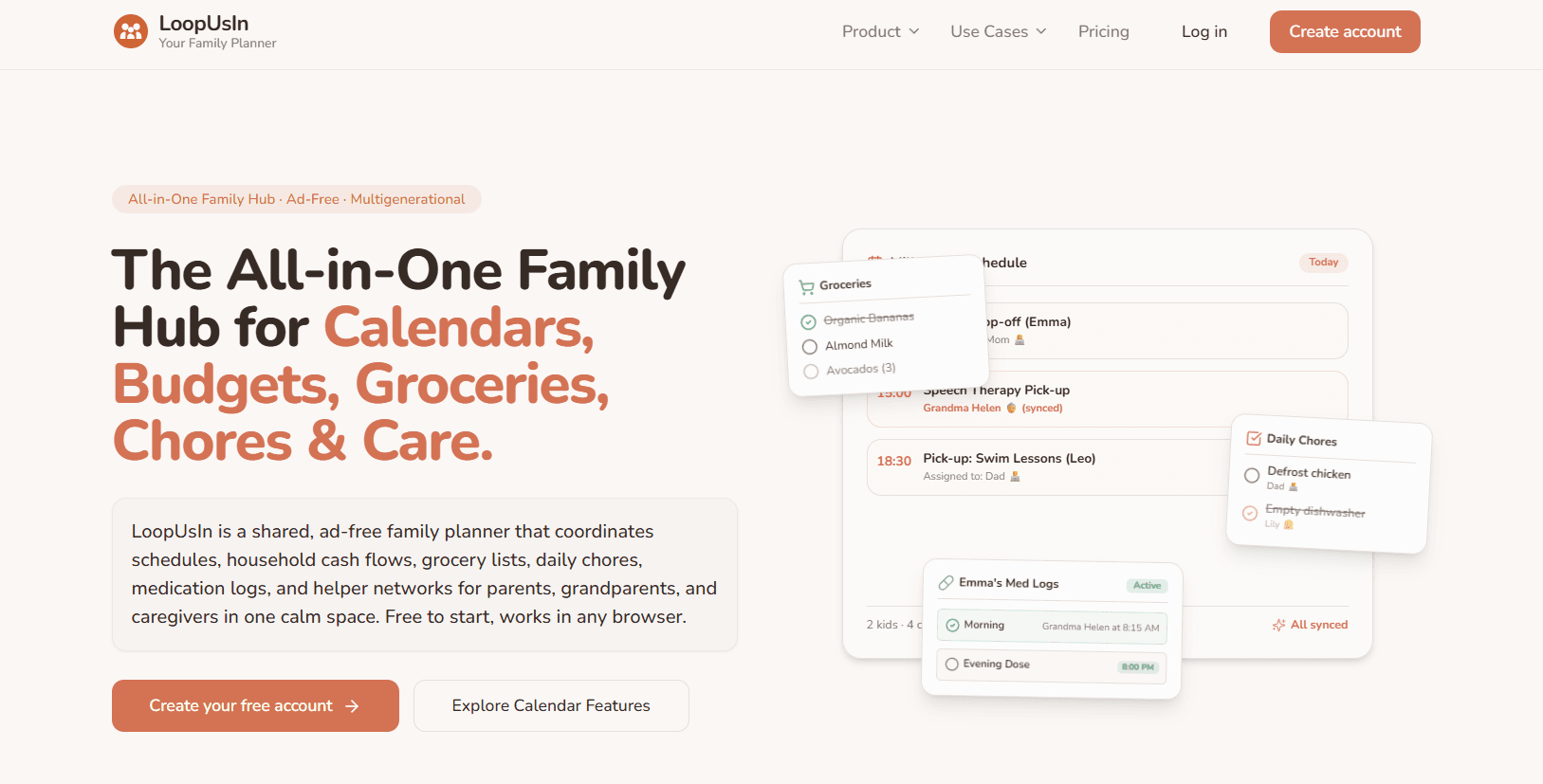 LoopUsIn product preview for startup listing on Aura++