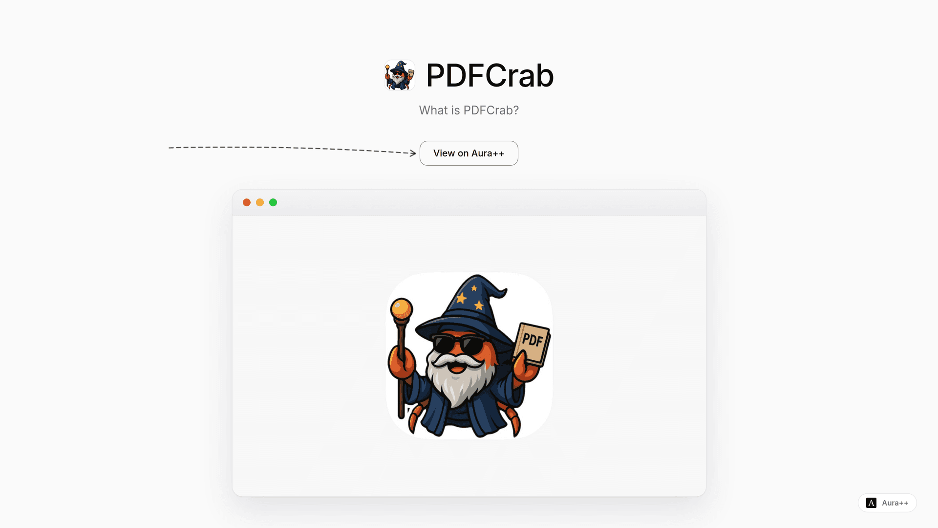 PDFCrab - PDF Editor & Annotator launch story featured image on Aura++