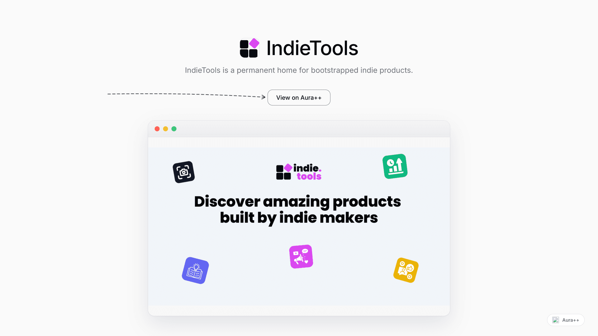 IndieTools launch story featured image on Aura++