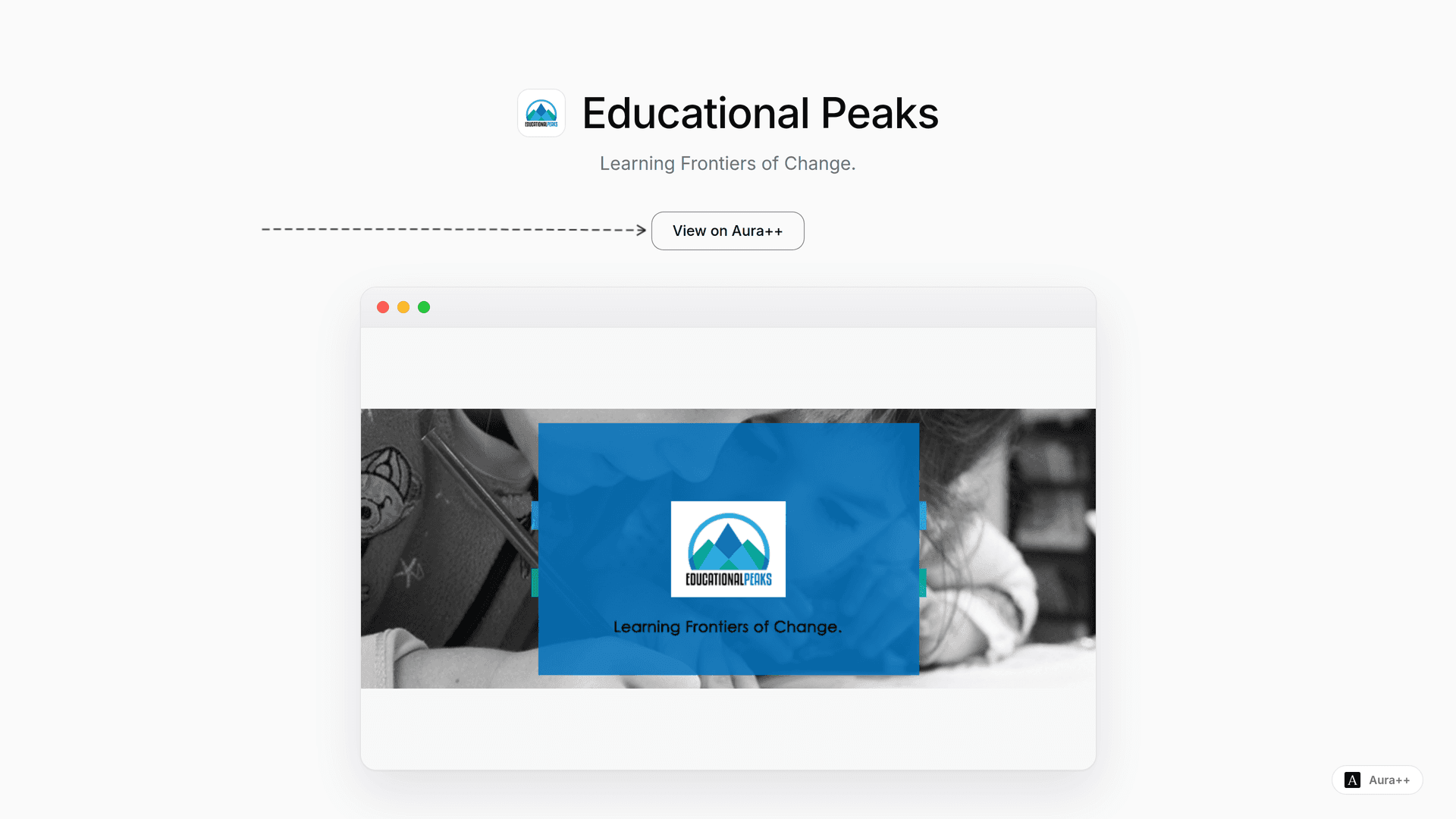 Educational Peaks launch story featured image on Aura++