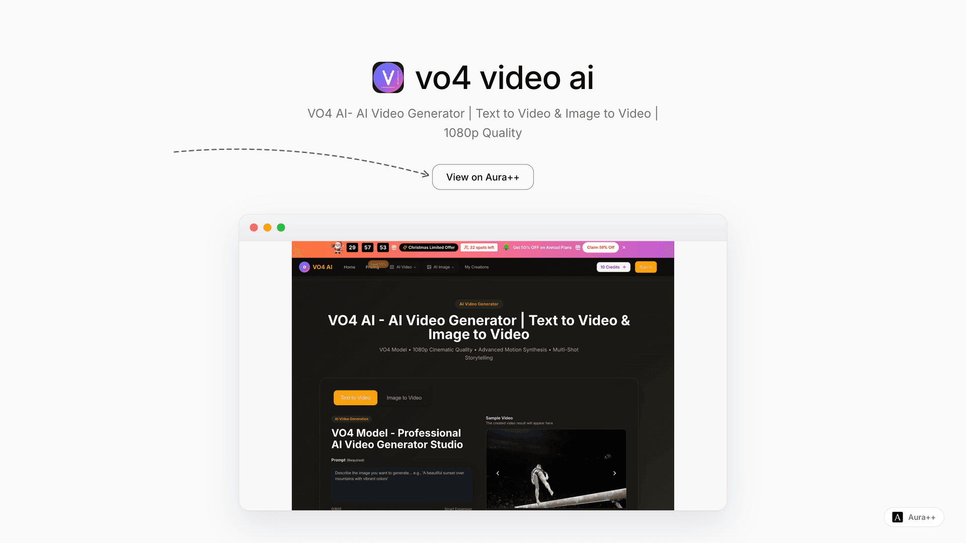 vo4 video ai launch story featured image on Aura++