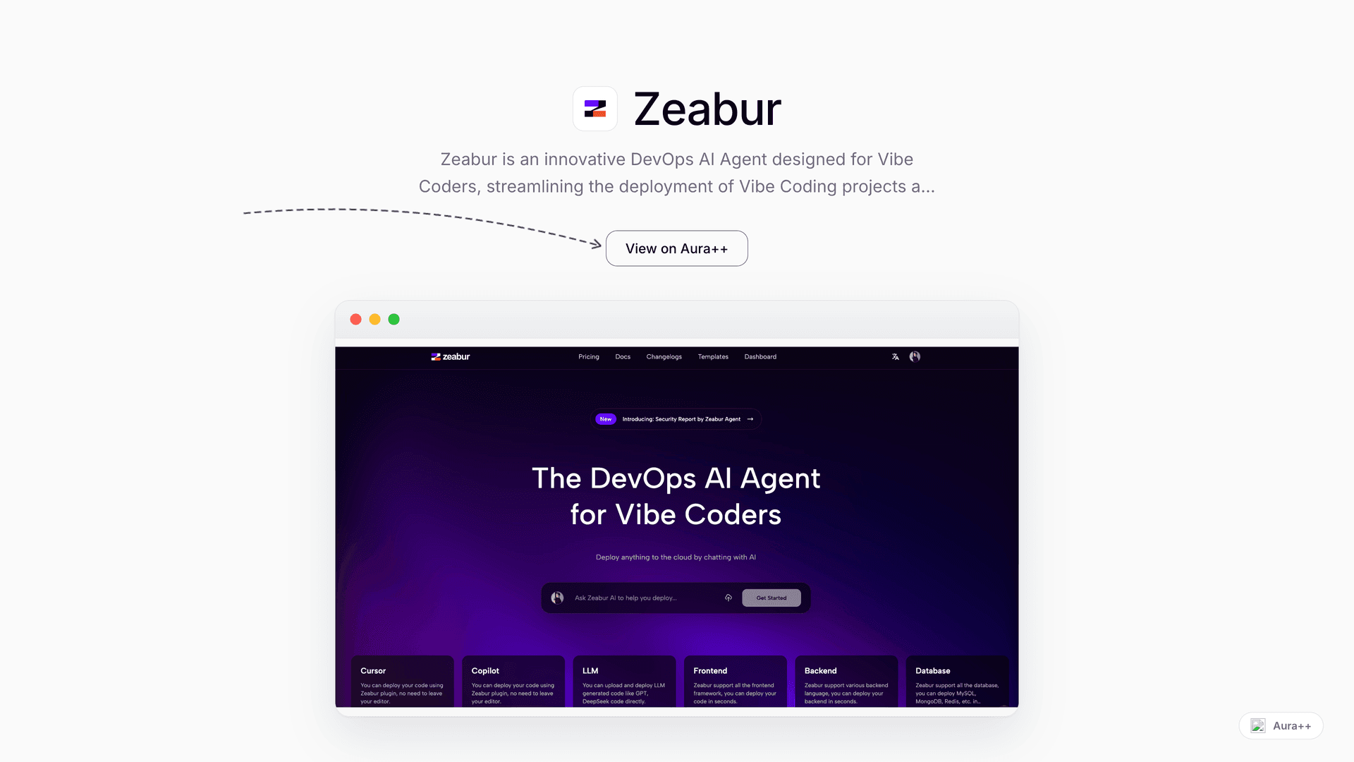 Zeabur launch story featured image on Aura++