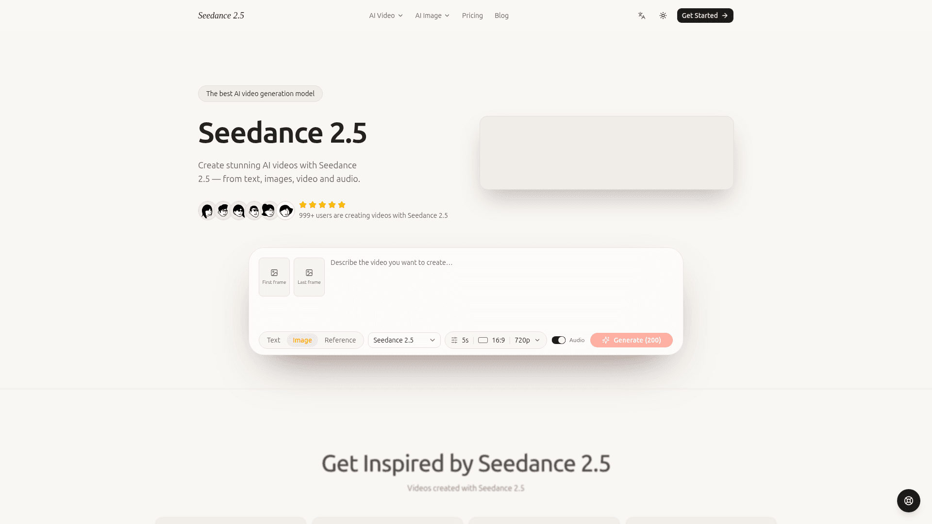 Seedance 2.5 AI Video Generator product preview for startup listing on Aura++