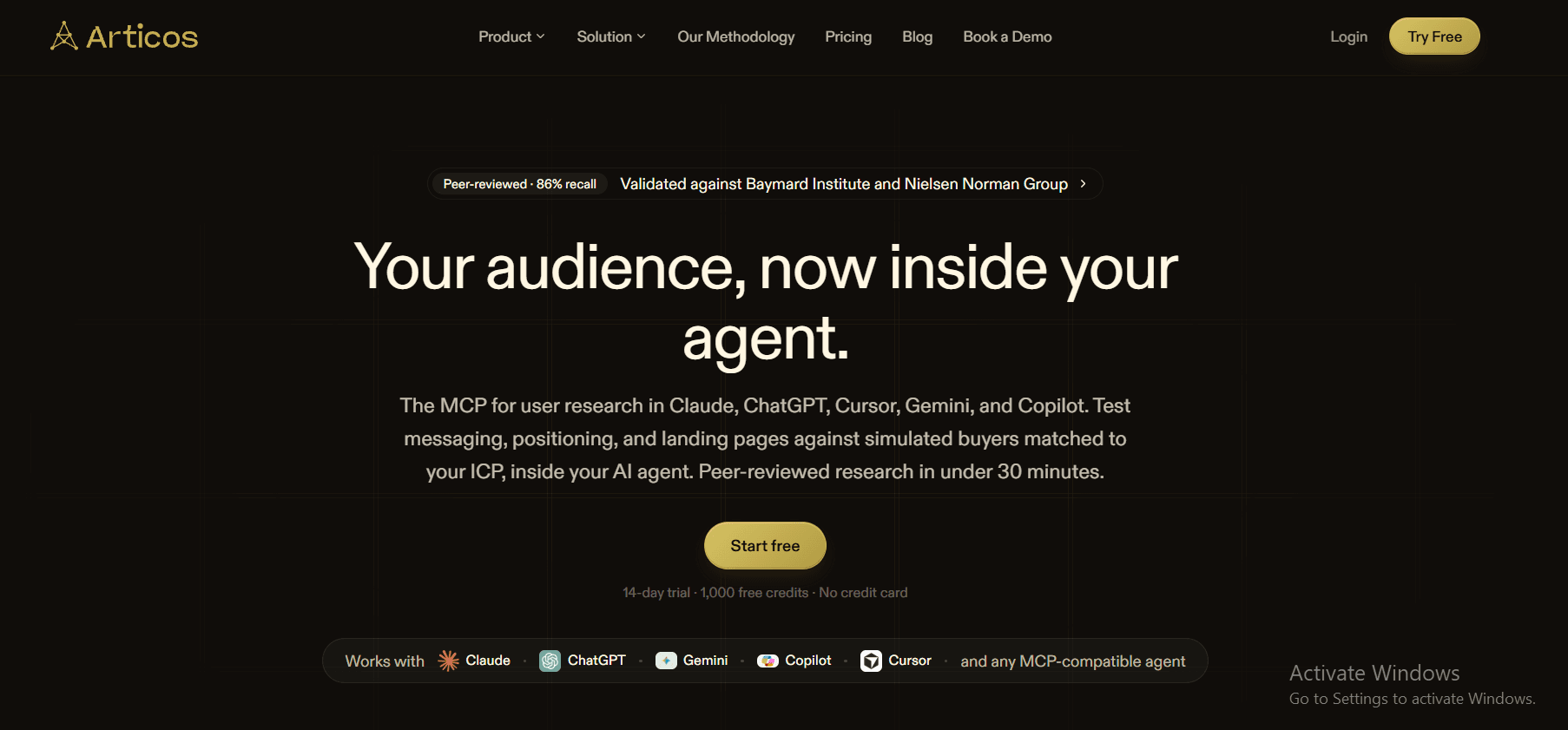 Articos MCP product preview for startup listing on Aura++