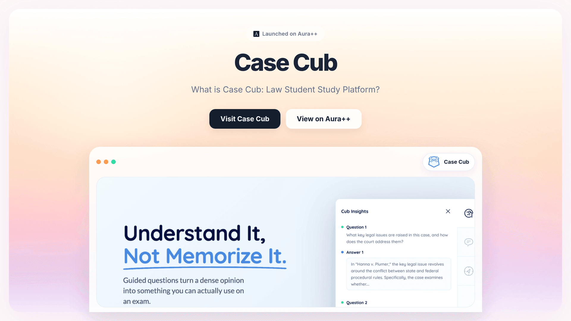 Case Cub launch story featured image on Aura++