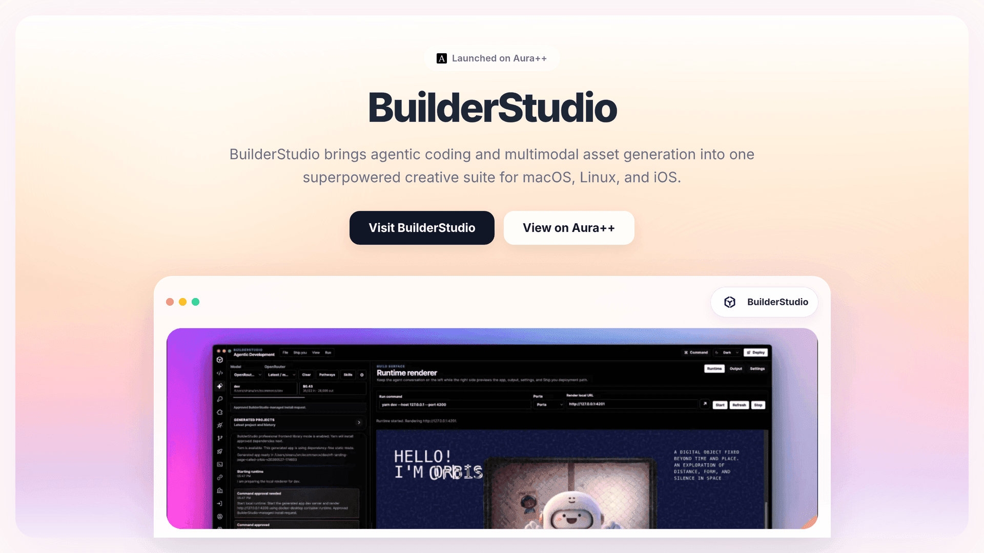BuilderStudio launch story featured image on Aura++
