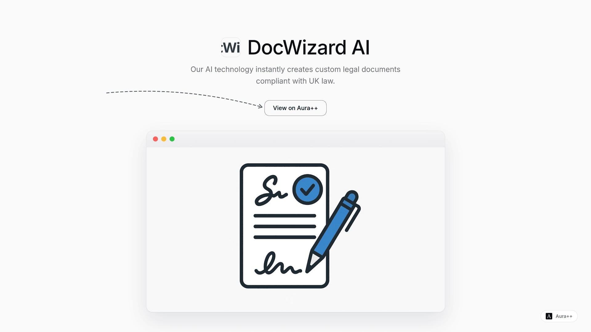 DocWizard AI launch story featured image on Aura++