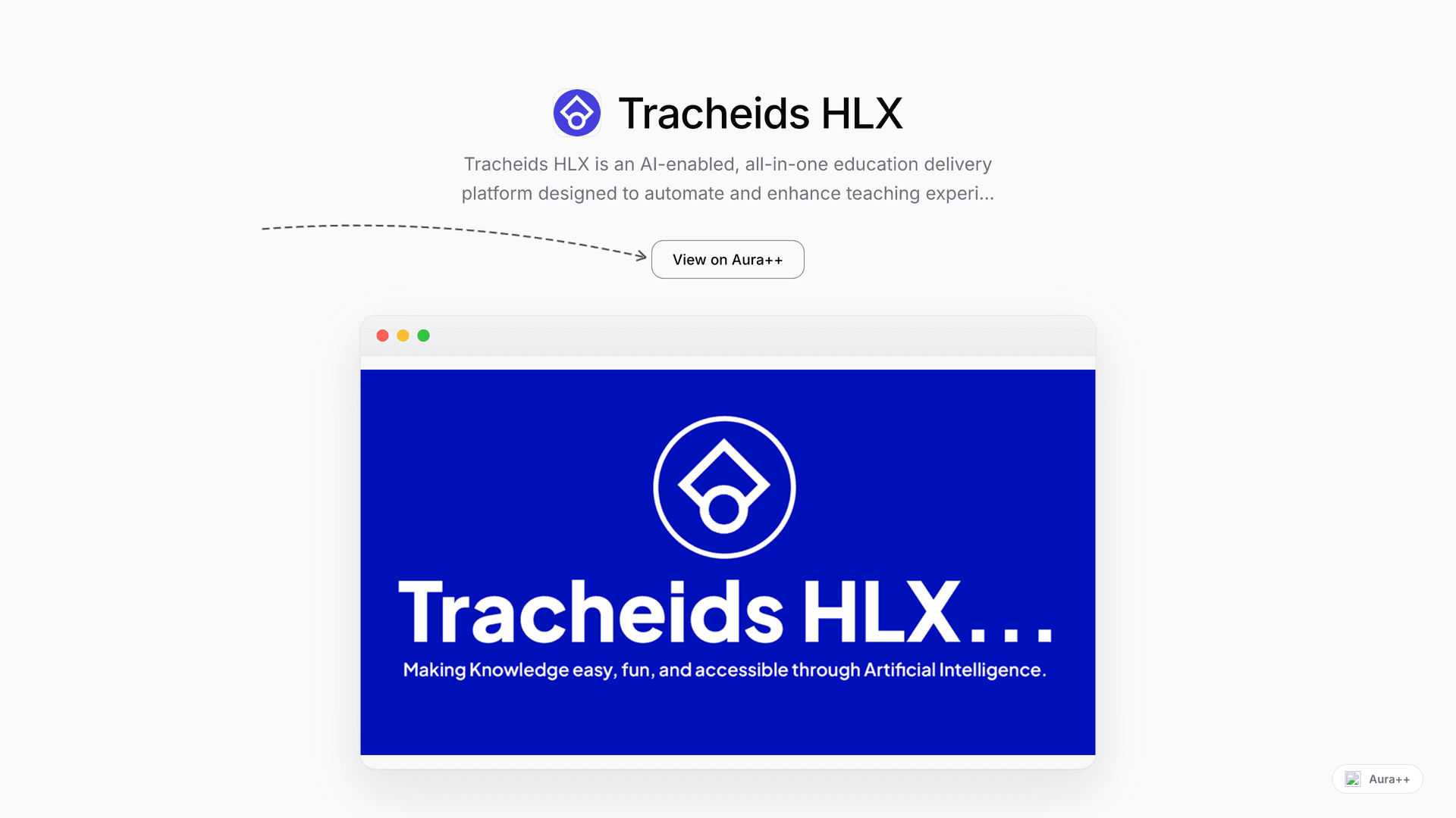 Tracheids HLX - Agentic Future of Education launch story featured image on Aura++