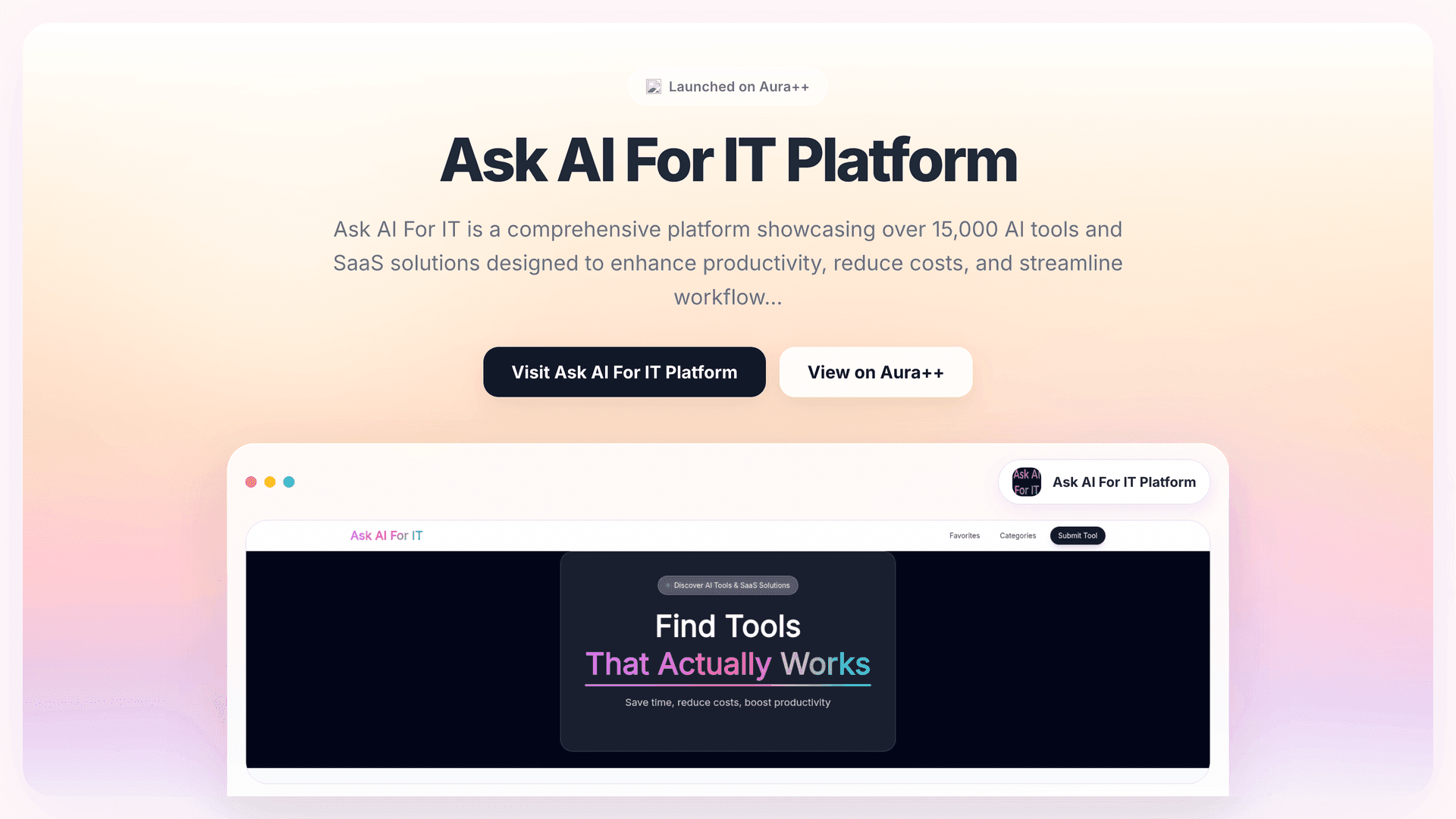 Ask AI For IT Platform launch story featured image on Aura++