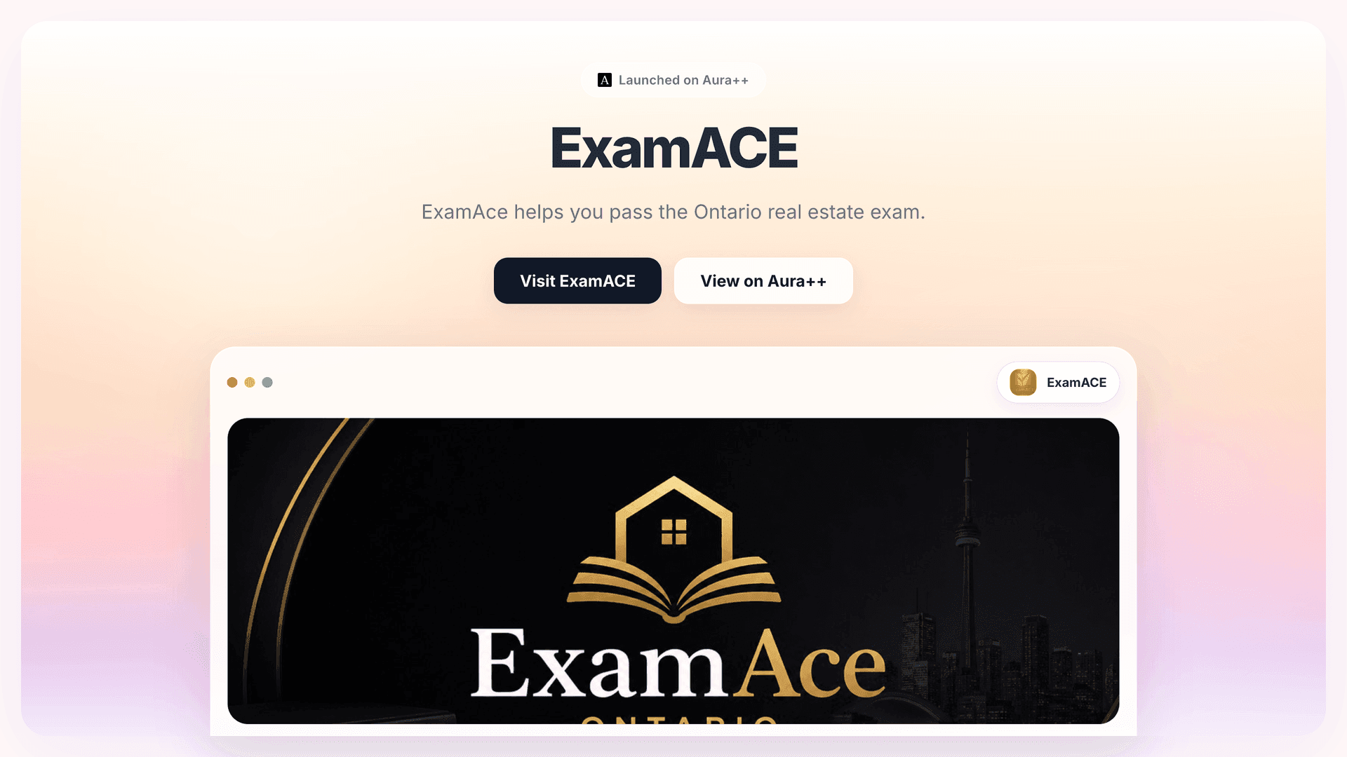 ExamACE launch story featured image on Aura++