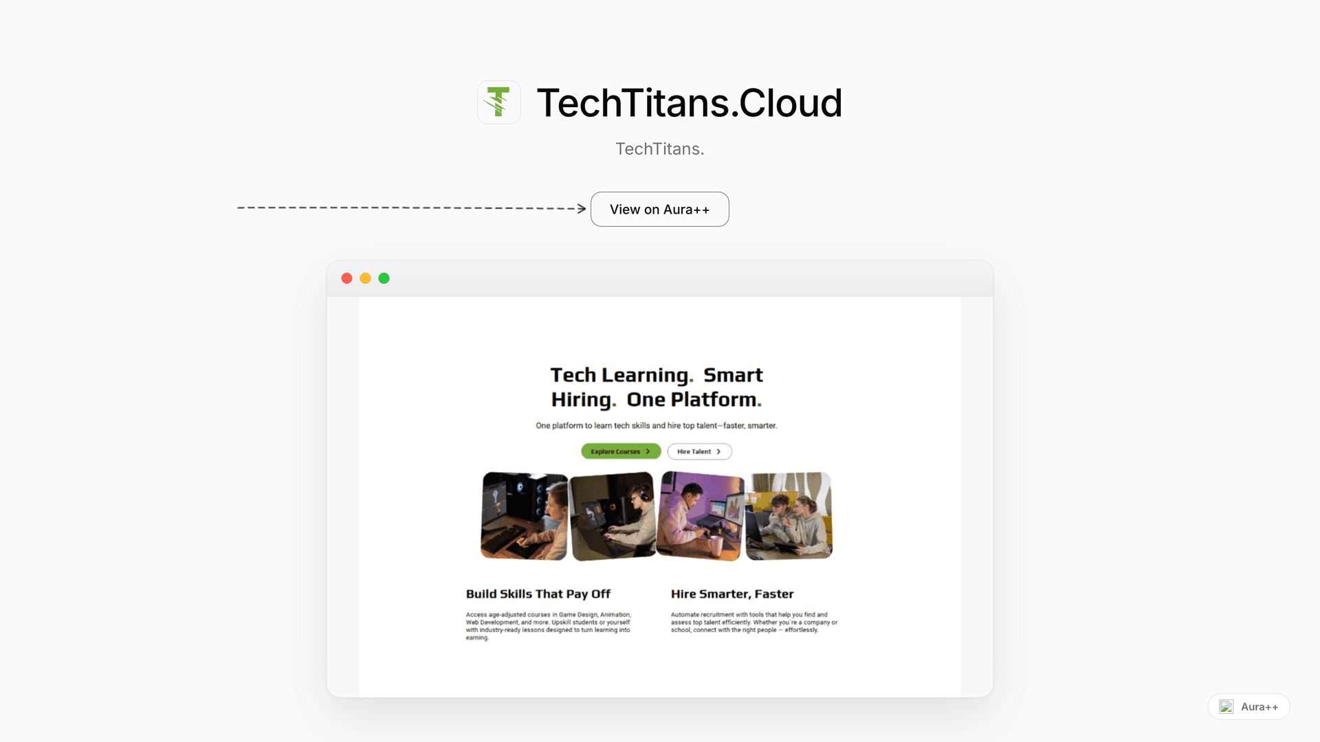 TechTitans.Cloud launch story featured image on Aura++