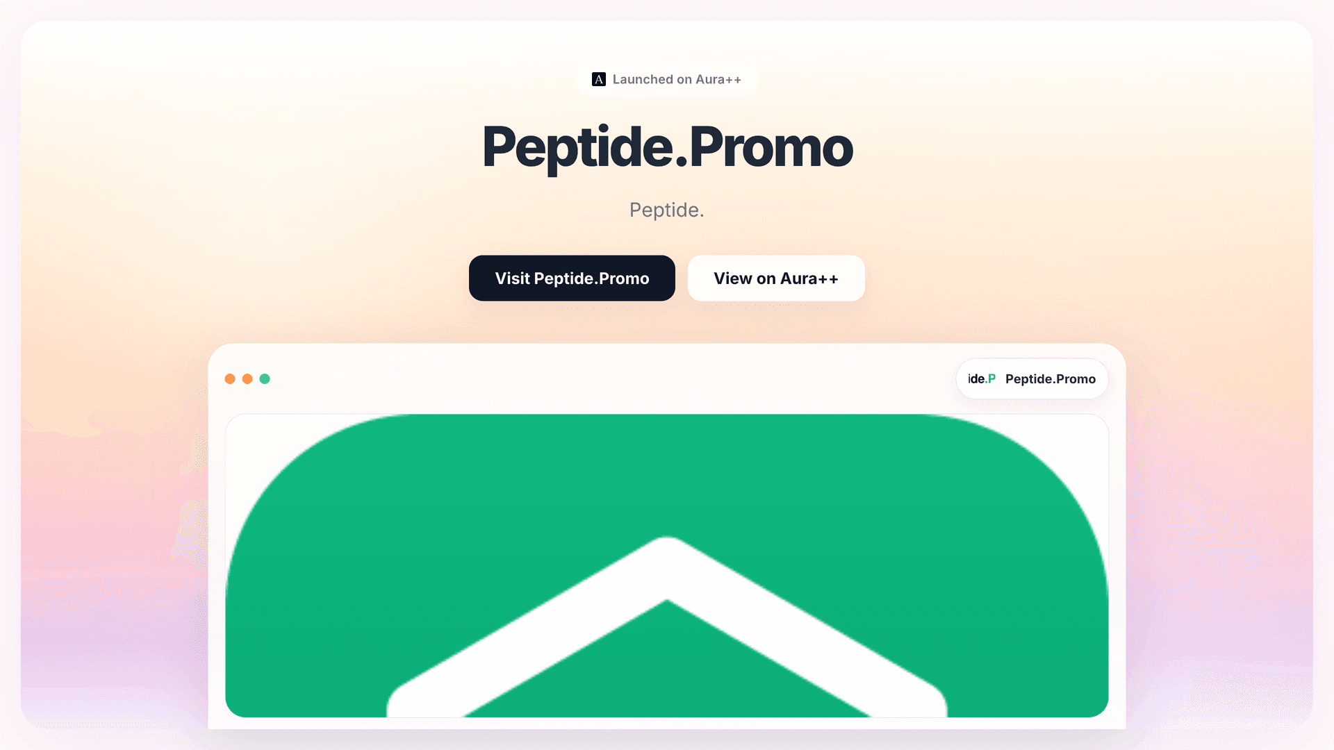Peptide.Promo launch story featured image on Aura++