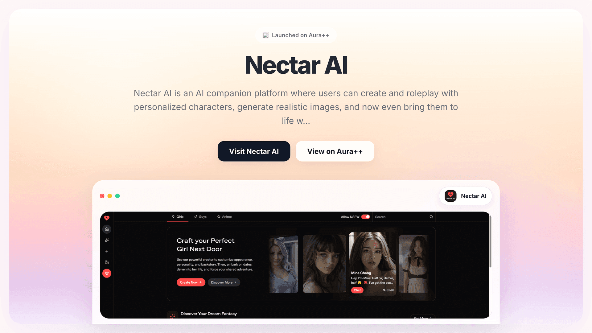 Nectar AI launch story featured image on Aura++