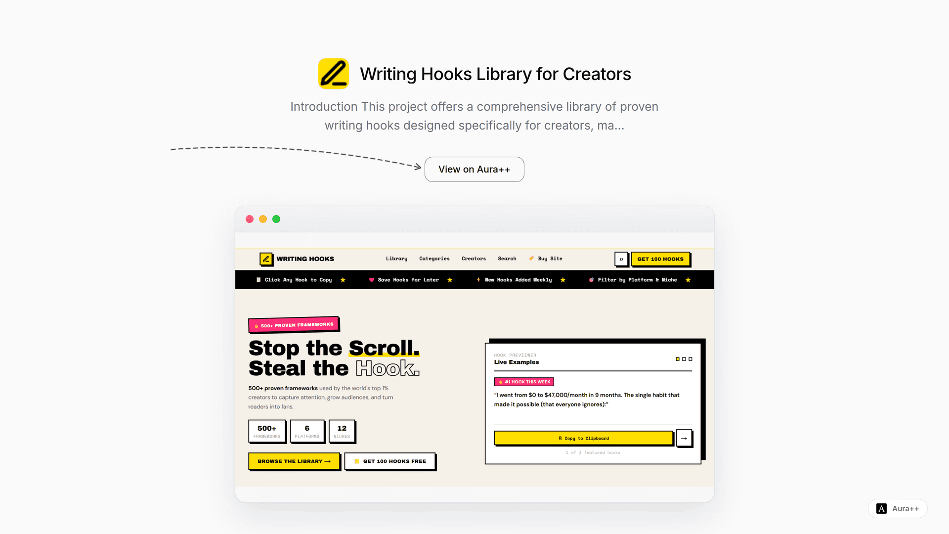 Boost Engagement with Writing Hooks Library for Creators