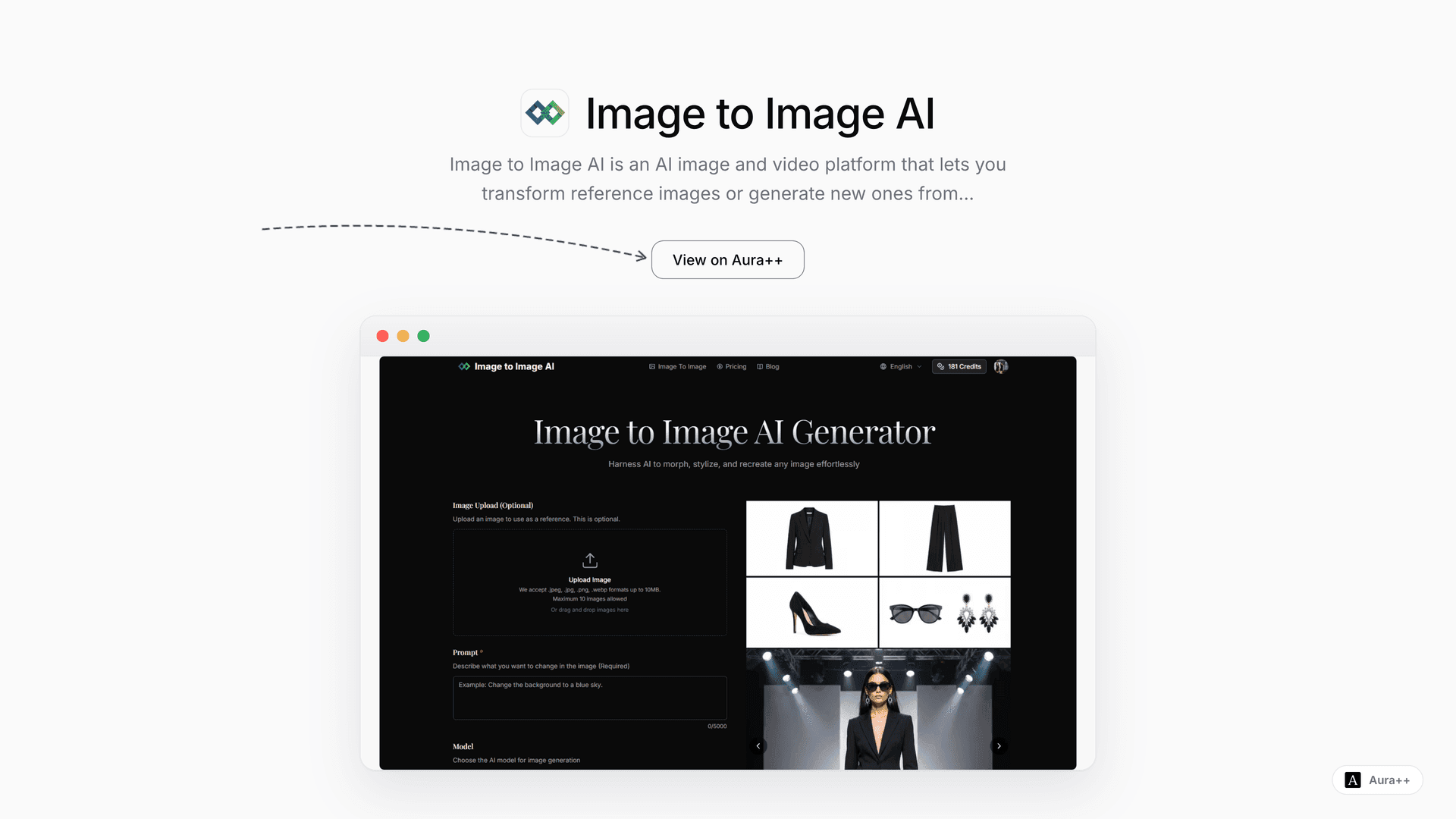 Image to Image AI launch story featured image on Aura++