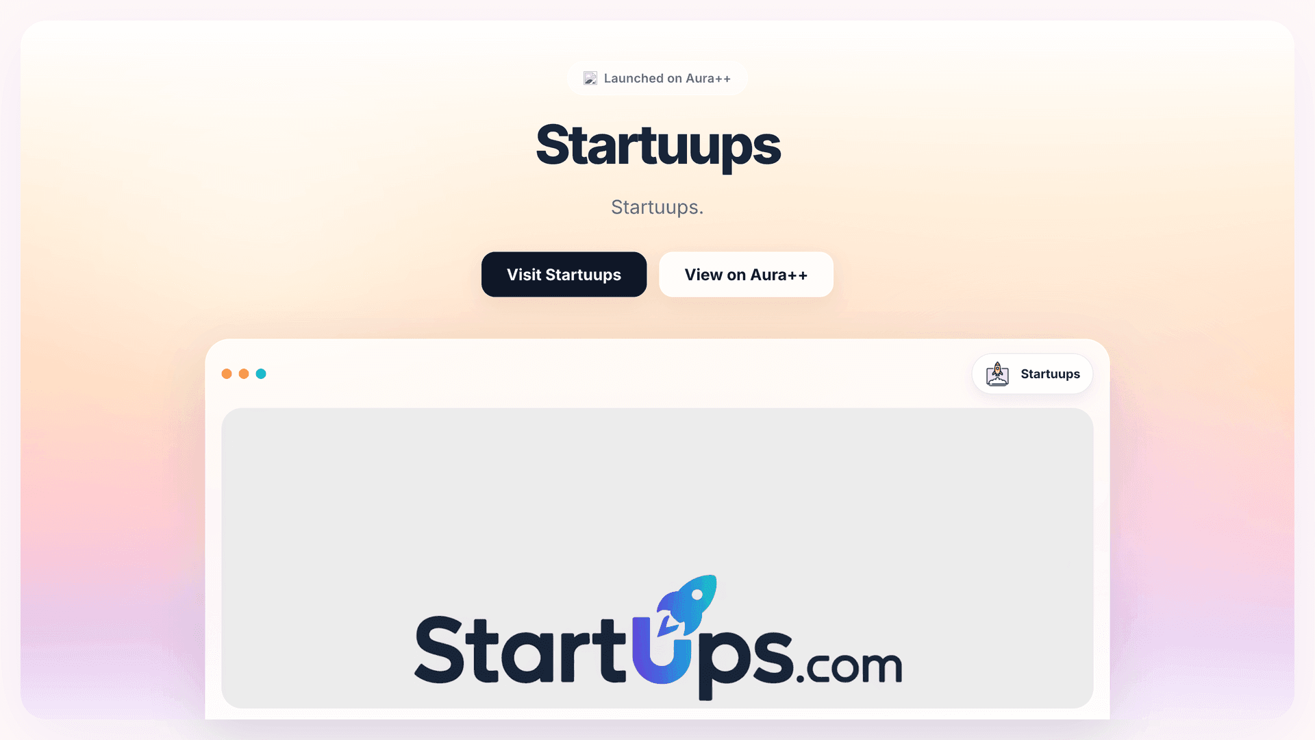 Startuups launch story featured image on Aura++