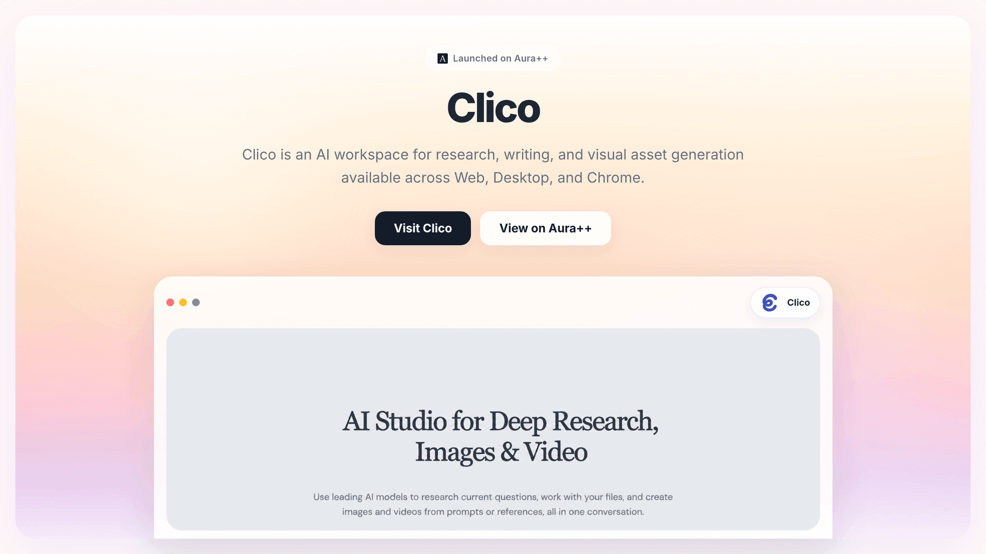 Clico launch story featured image on Aura++