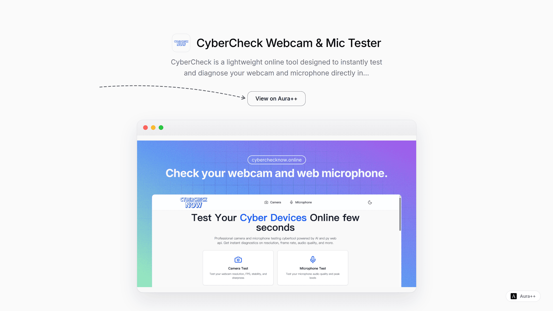 Diagnose Webcam and Mic Issues Instantly with CyberCheck