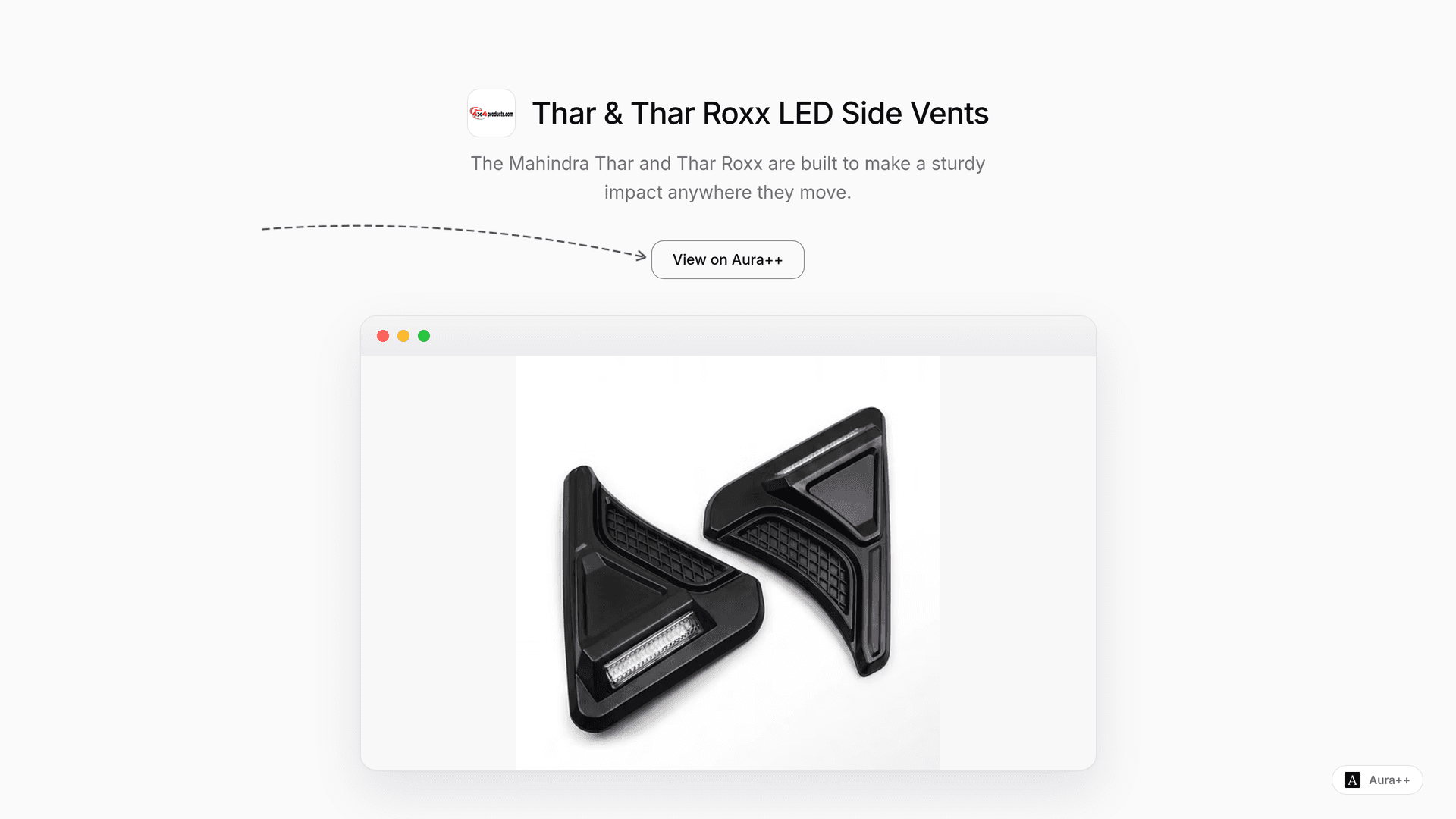 Thar & Thar Roxx LED Side Vents – Sidetrack LED Upgrade launch story featured image on Aura++