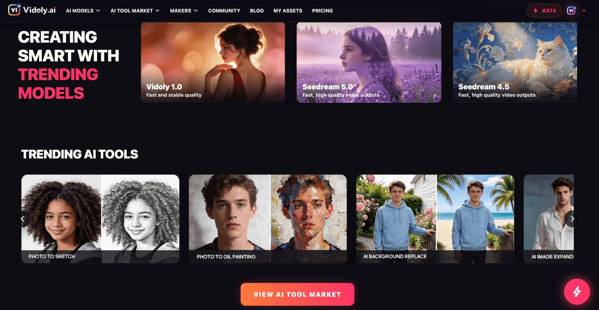 Vidoly AI – AI Image & Video Generator product preview for startup listing on Aura++