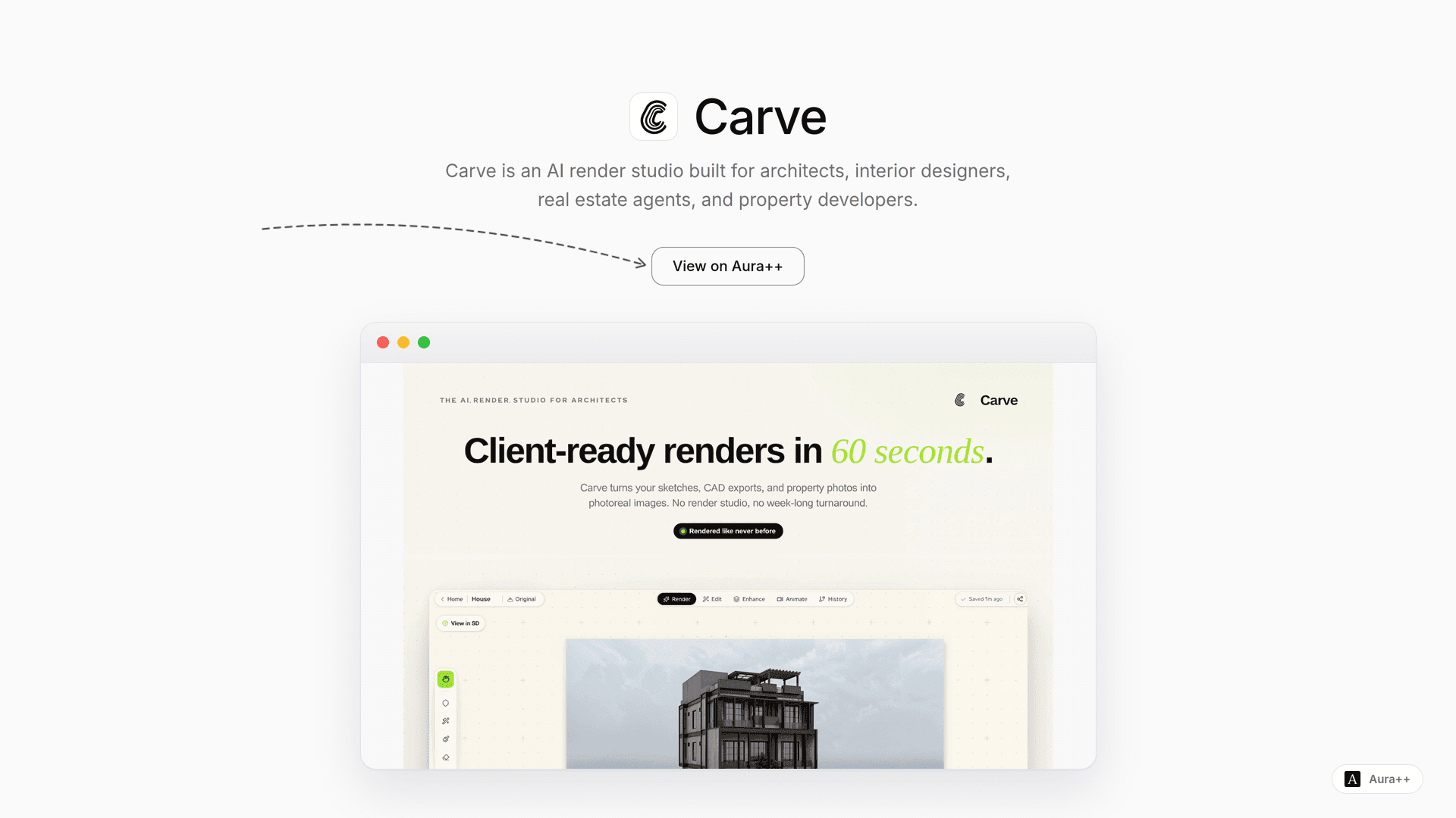 Carve launch story featured image on Aura++
