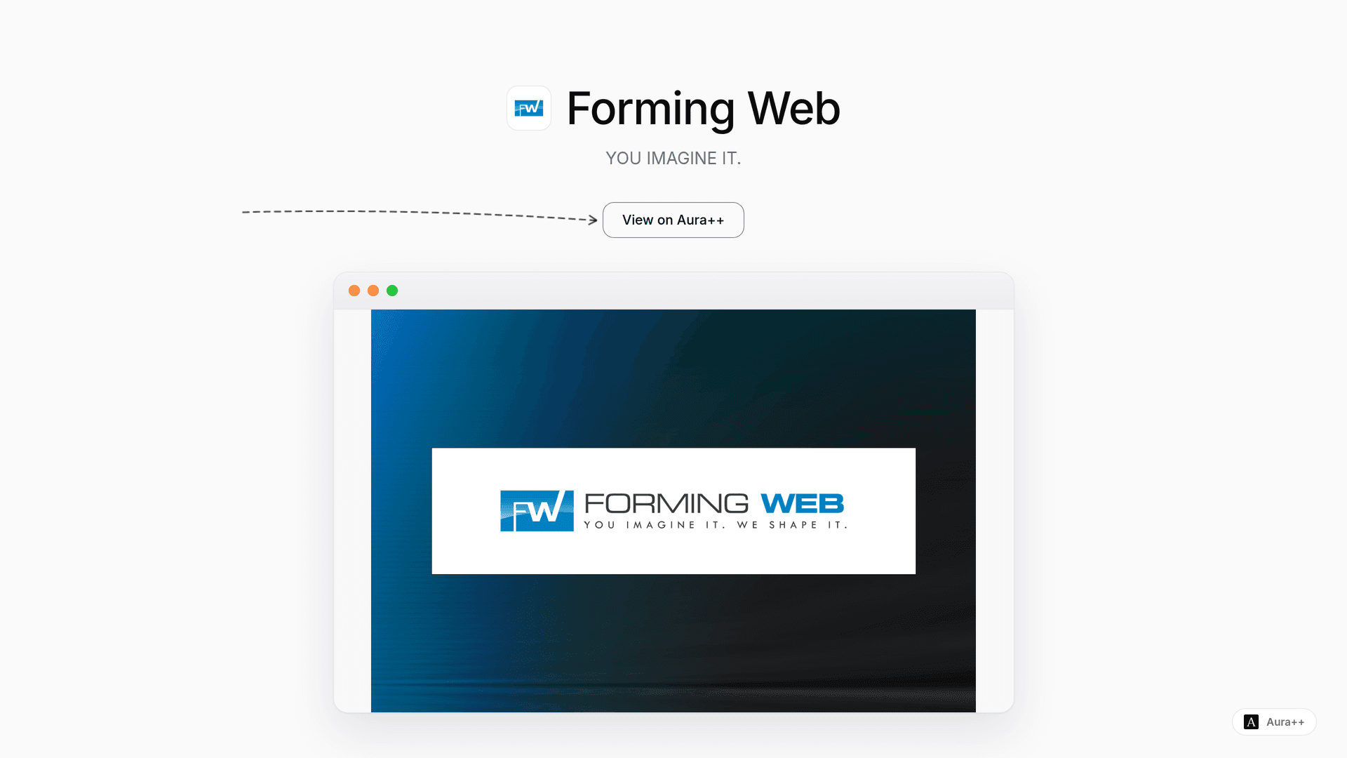 Forming Web launch story featured image on Aura++