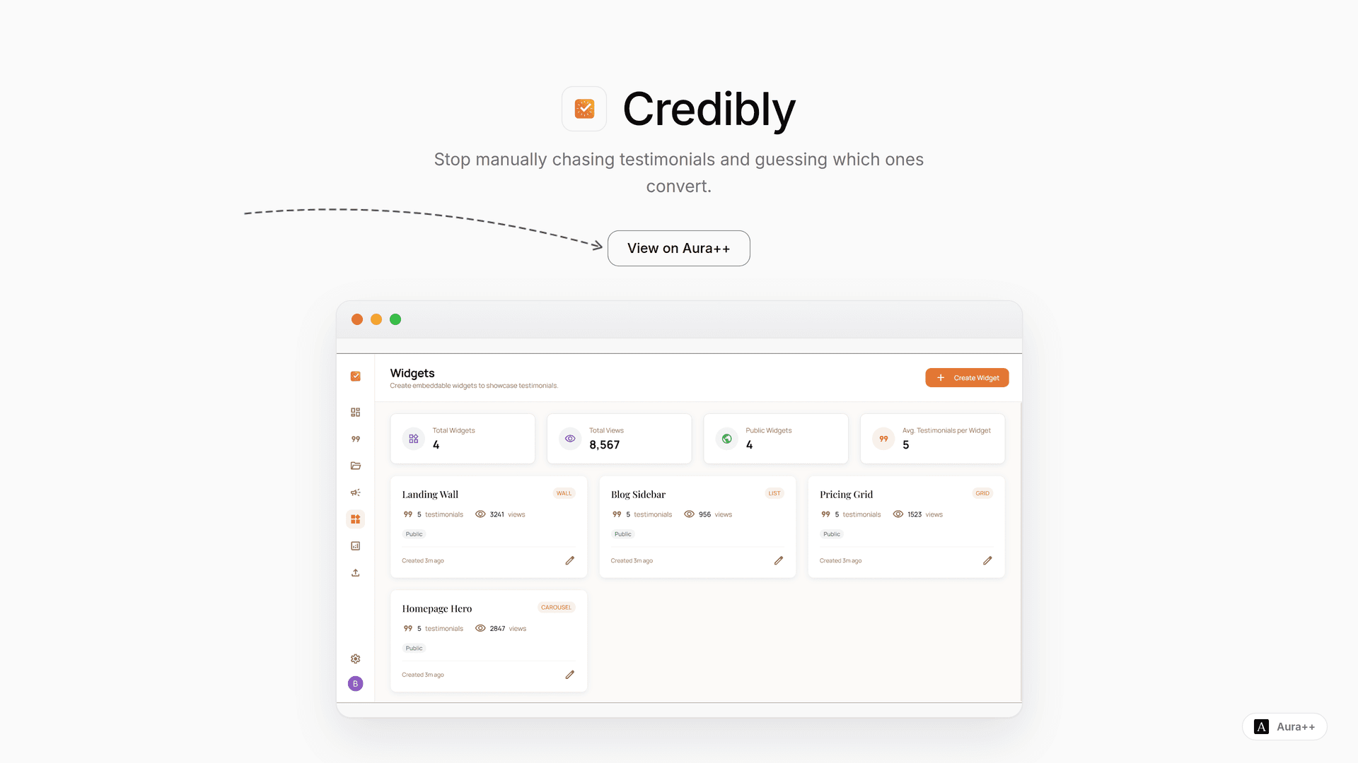 Credibly launch story featured image on Aura++