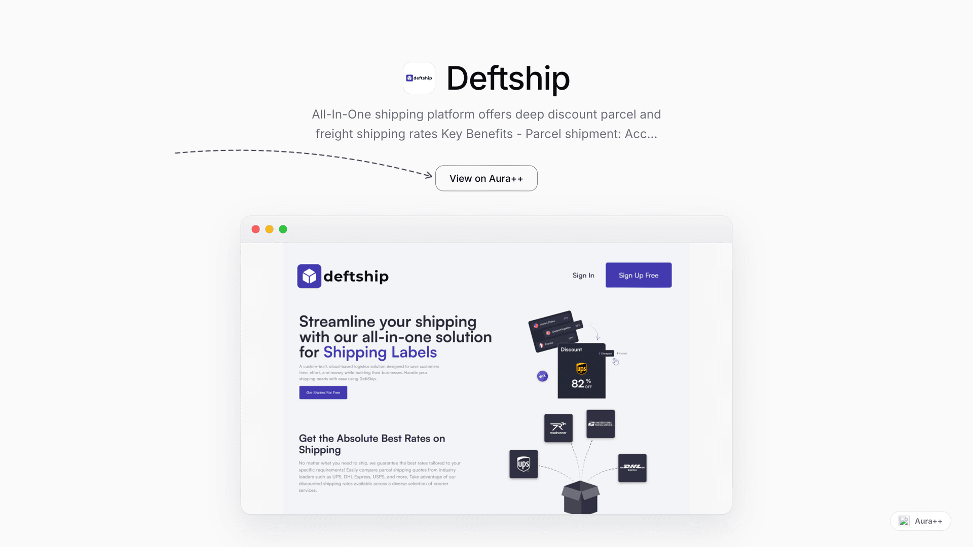 Deftship launch story featured image on Aura++