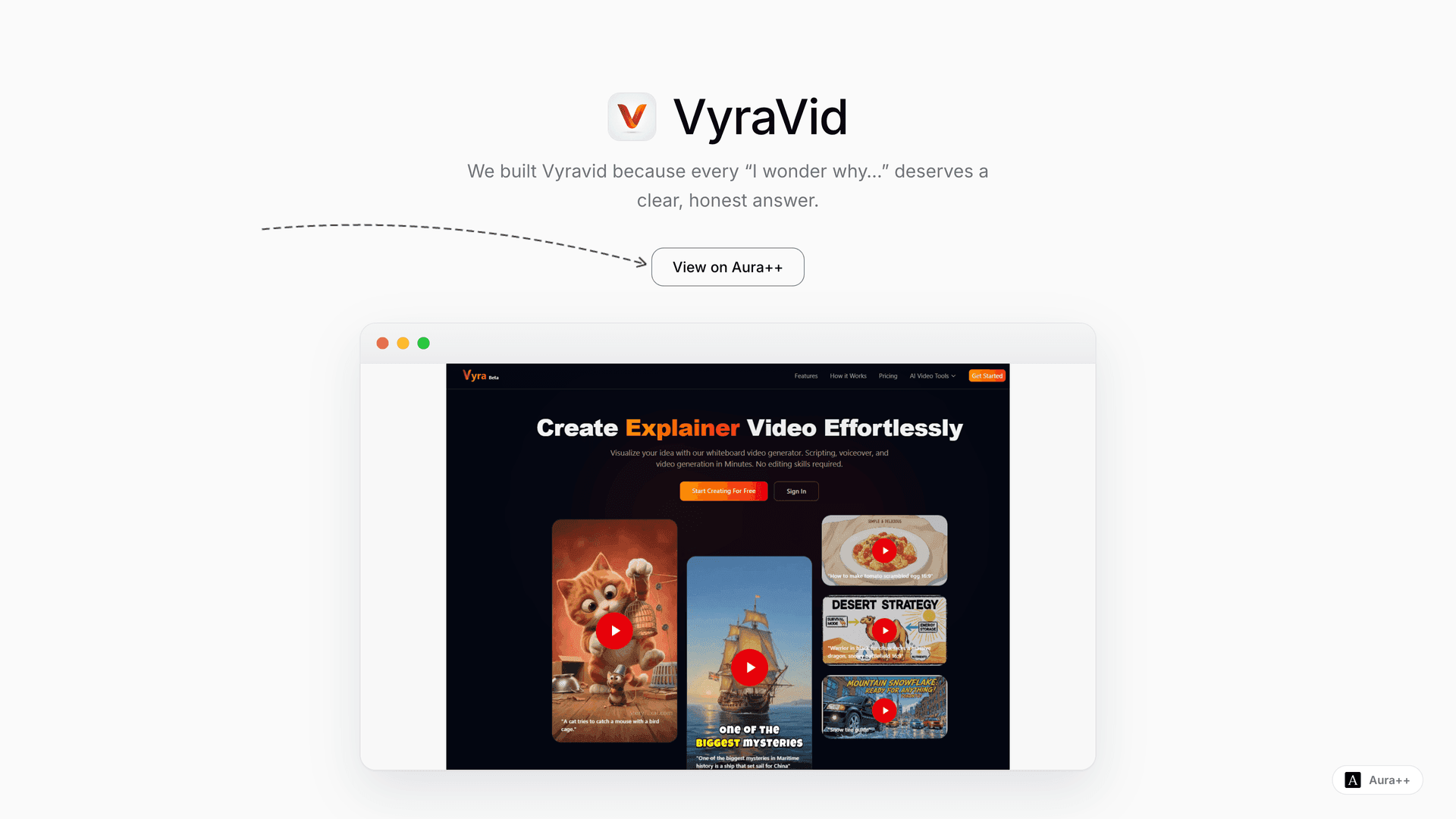 VyraVid launch story featured image on Aura++