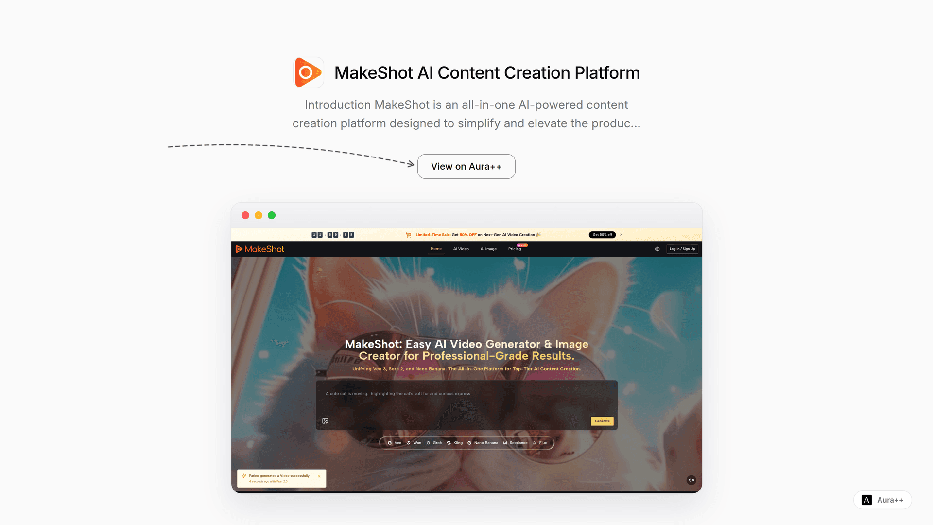 Streamline Content Creation with MakeShot's Unified AI Models