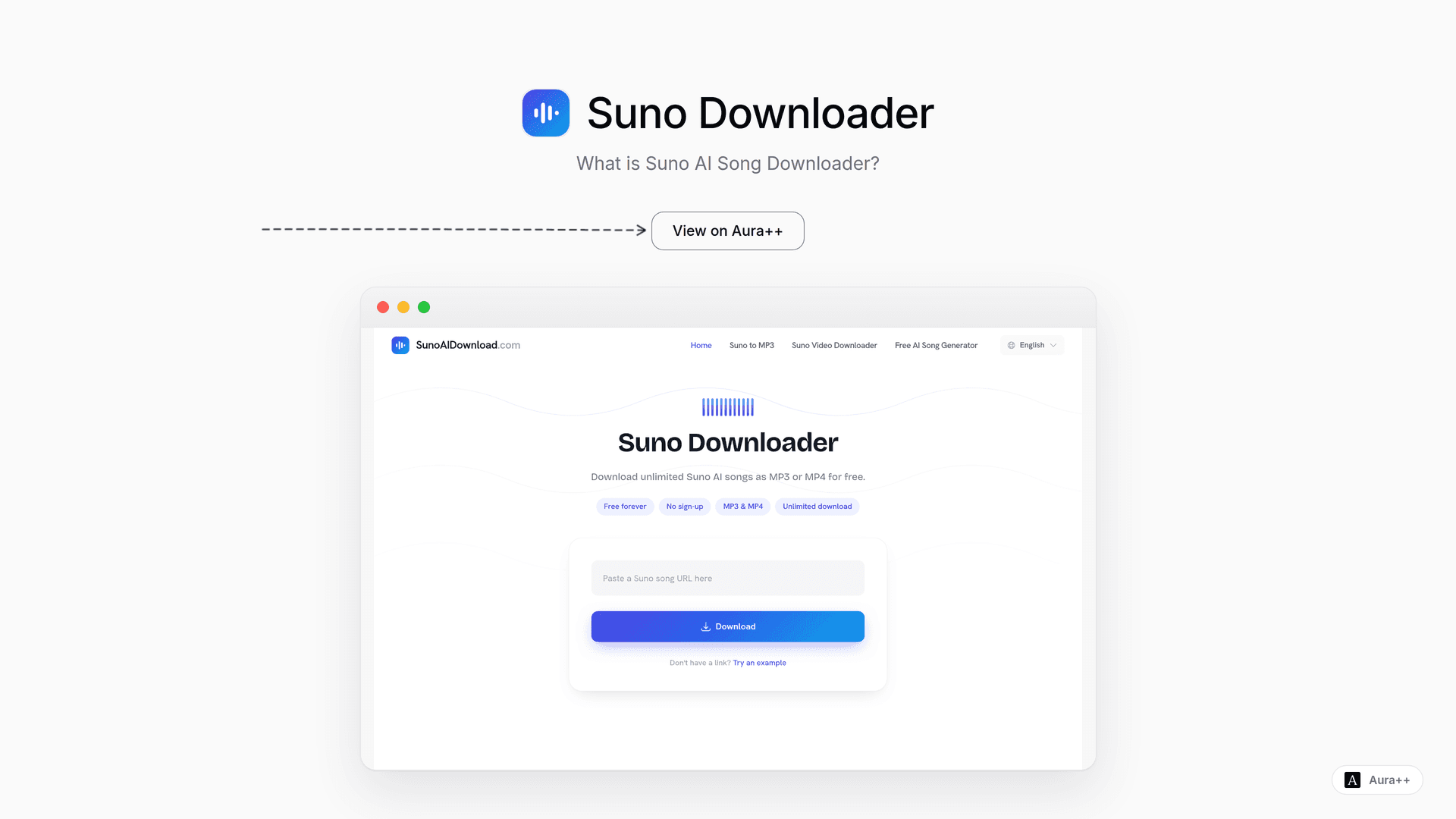 Suno Downloader launch story featured image on Aura++